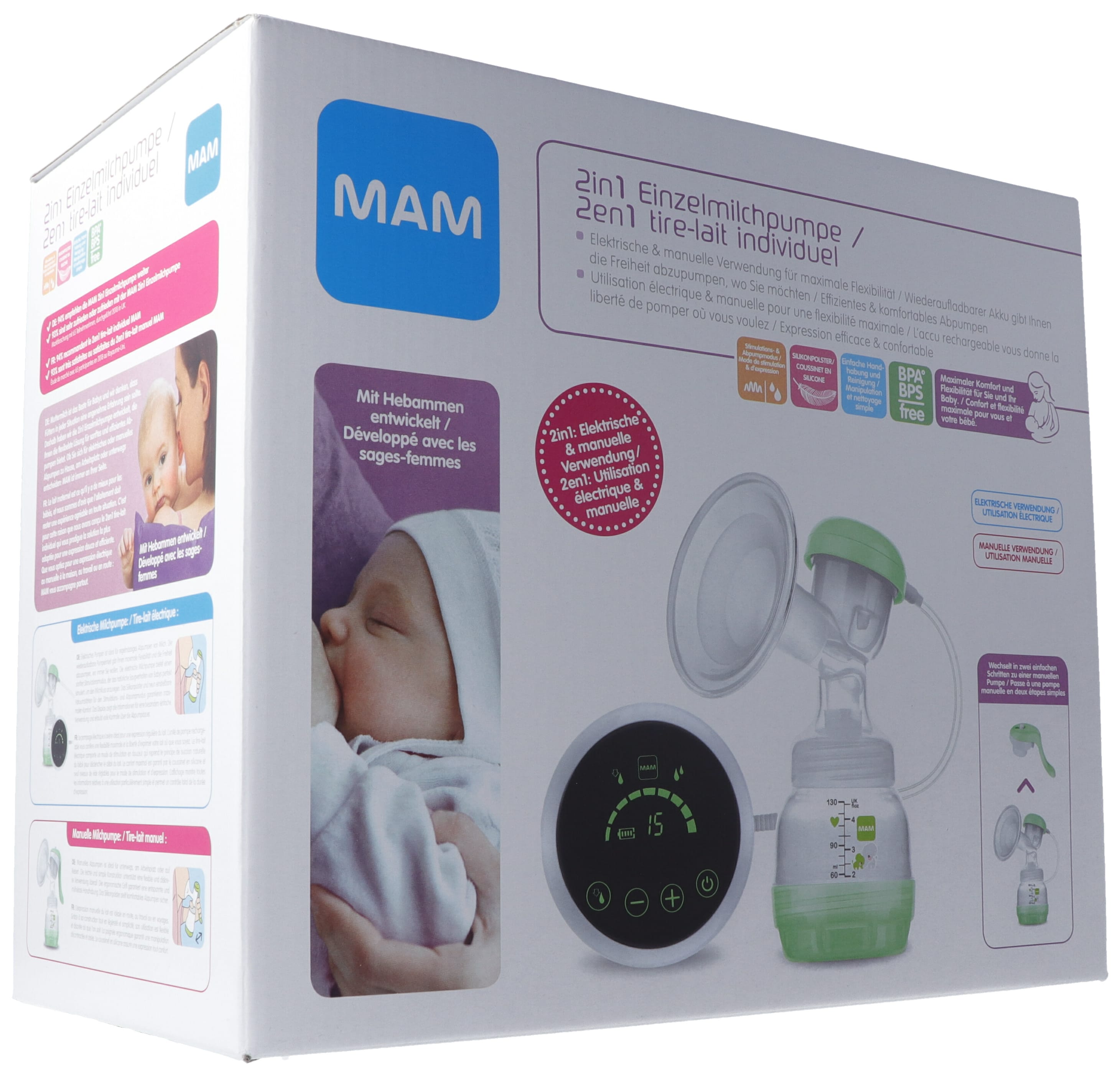 MAM 2in1 Einzelmilchpumpe elektrisch