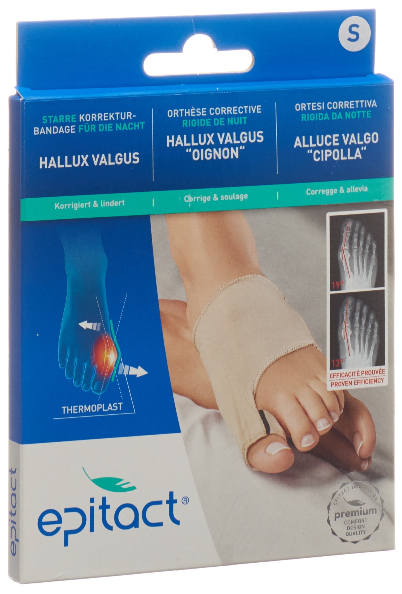 Epitact starre Korrekturbandage Hallux Valgus NACHT S 20-21.5cm