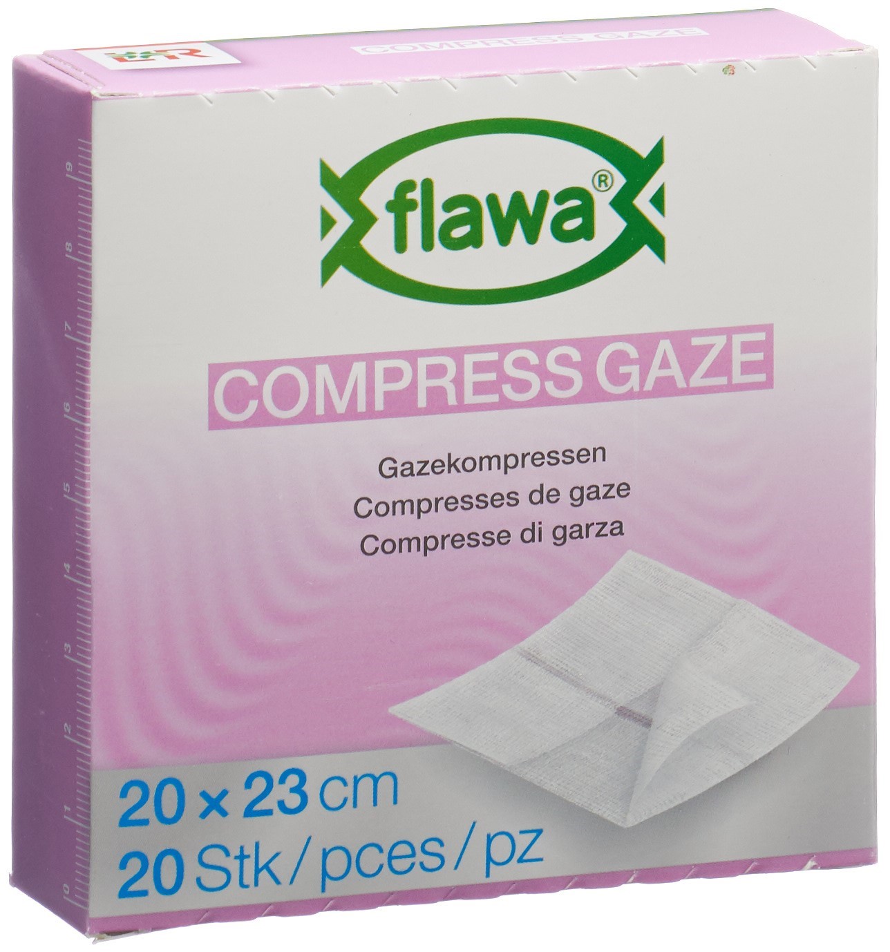 flawa Gazekompressen geschnitten 20x23cm keimreduzierend behandelt