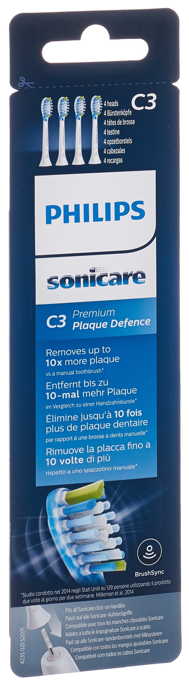 Philips Sonicare Ersatzbürstenköpfe C3 Premium HX9044/17