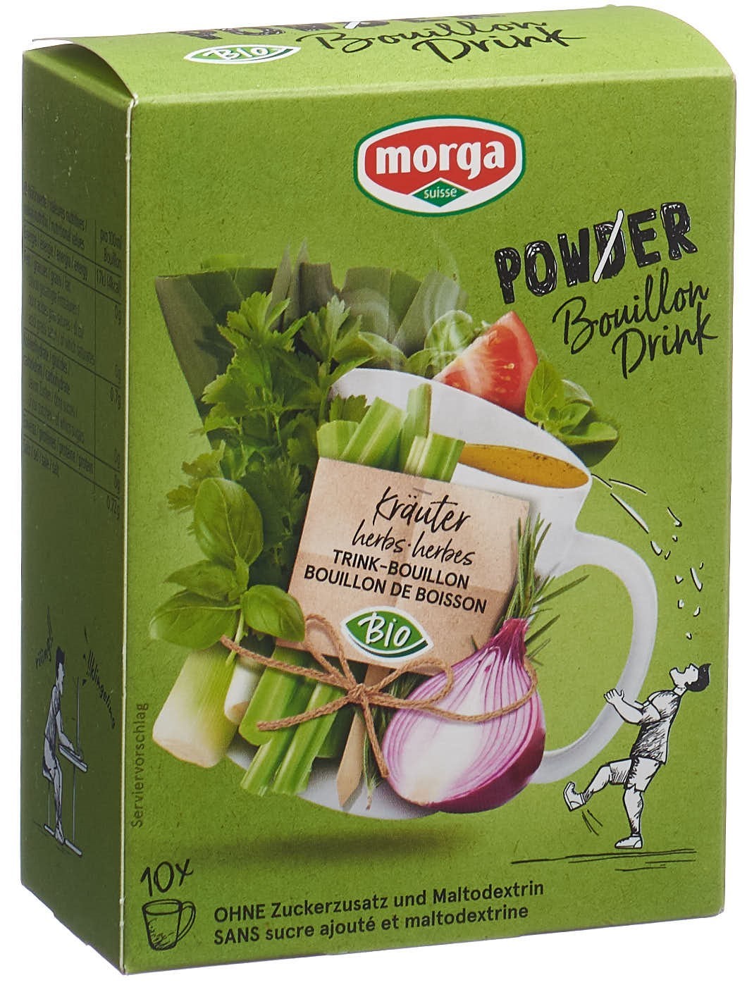 morga PowerPowder BouillonDrink Kräuter Bio