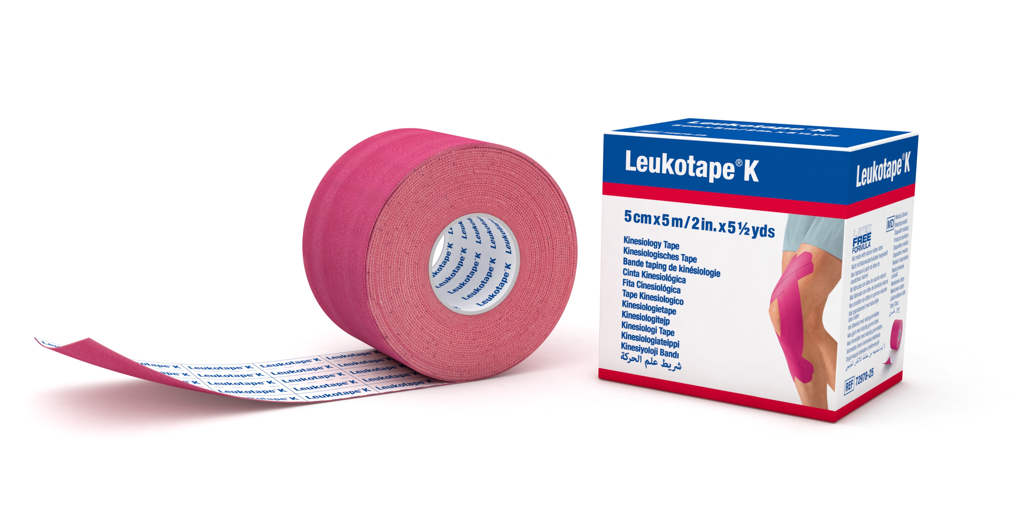 Leukotape K Kinesiologisches Tape 5mx5cm pink
