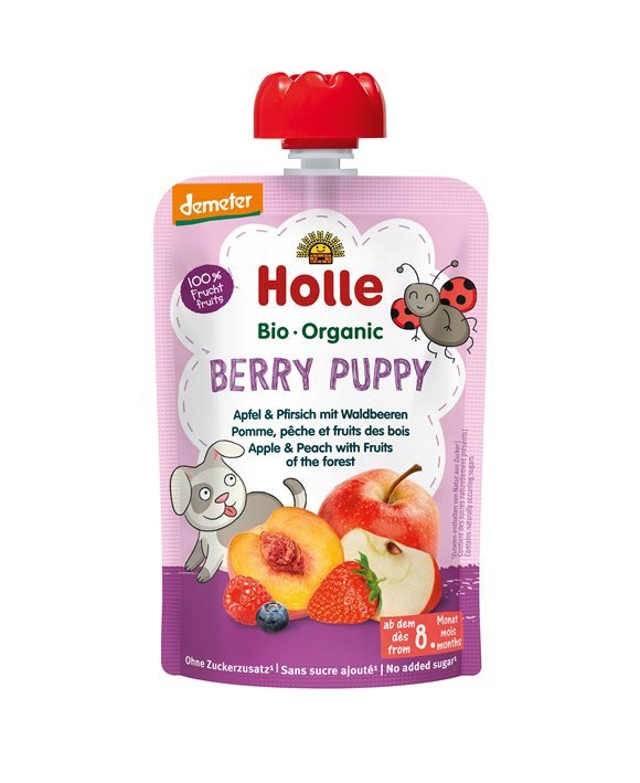 Holle Berry Puppy - Pouchy Apfel & Pfirsich mit Waldbeeren
