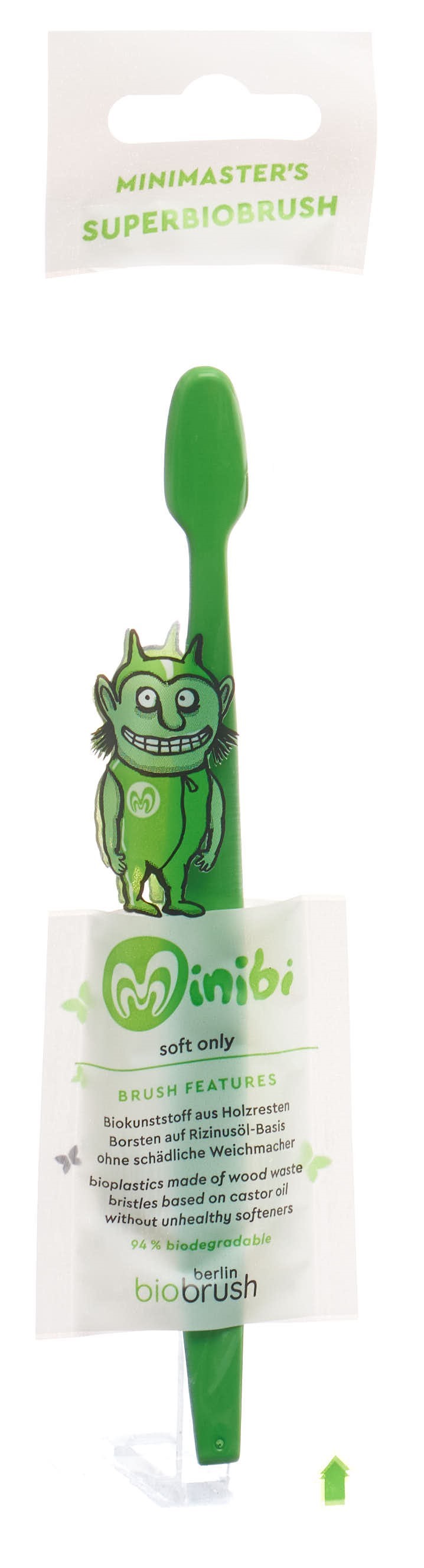 berlin biobrush Zahnbürste Kinder grün