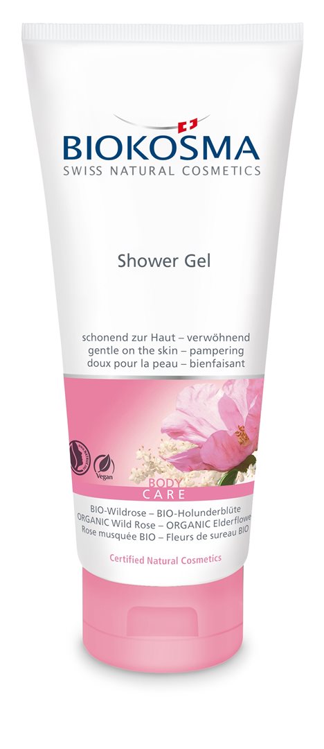 BIOKOSMA Shower Gel Wildrose Holunderblüten BIO