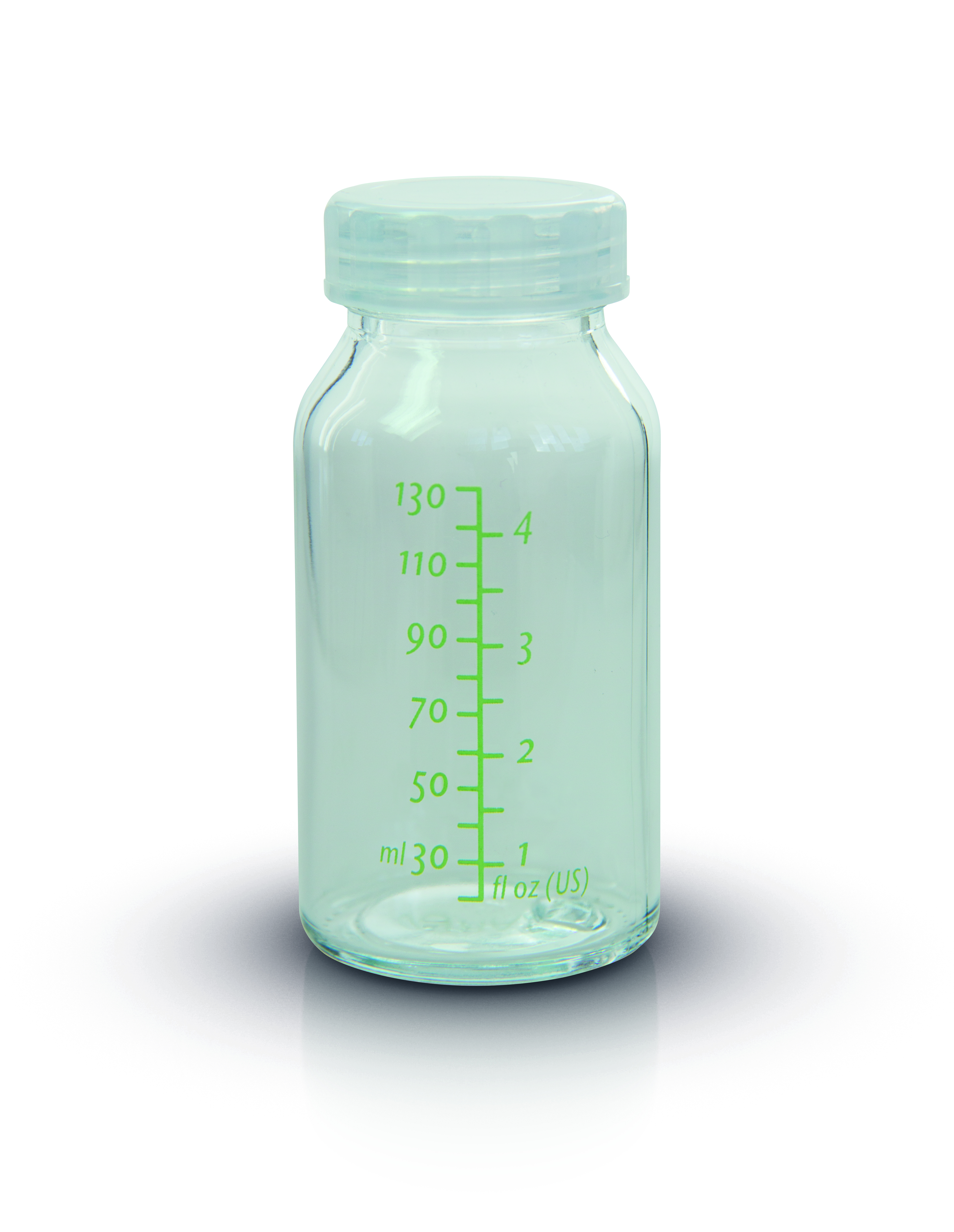 Ardo GLASS BOTTLE Glasflasche 130ml für Kliniken inklusive Flaschendeckel
