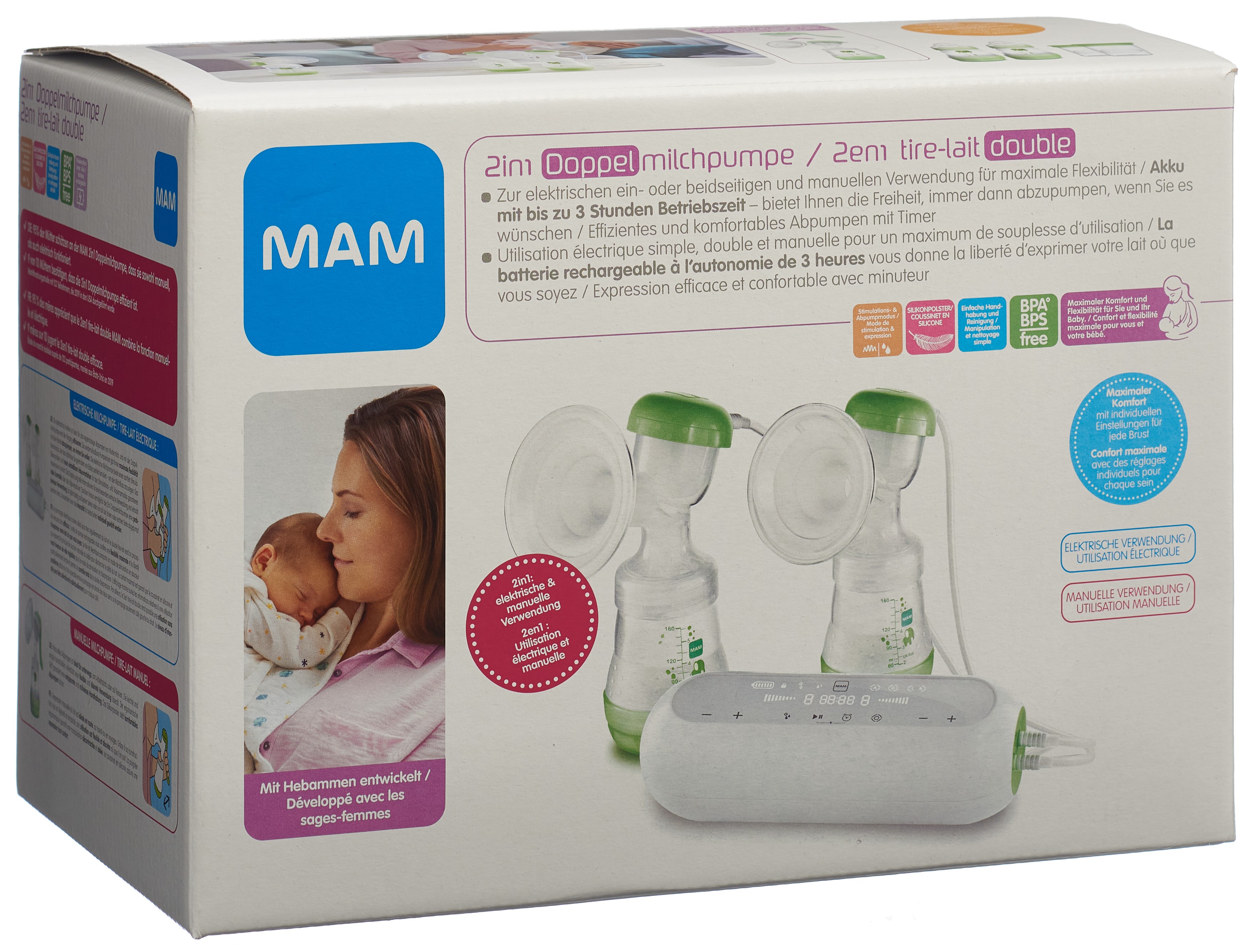 MAM 2in1 Doppelmilchpumpe elektrisch