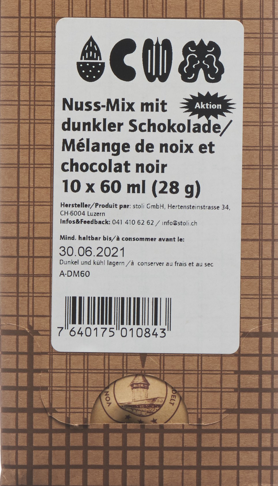 stoli Nuss-Mix Aktion mit dunkler Schokolade