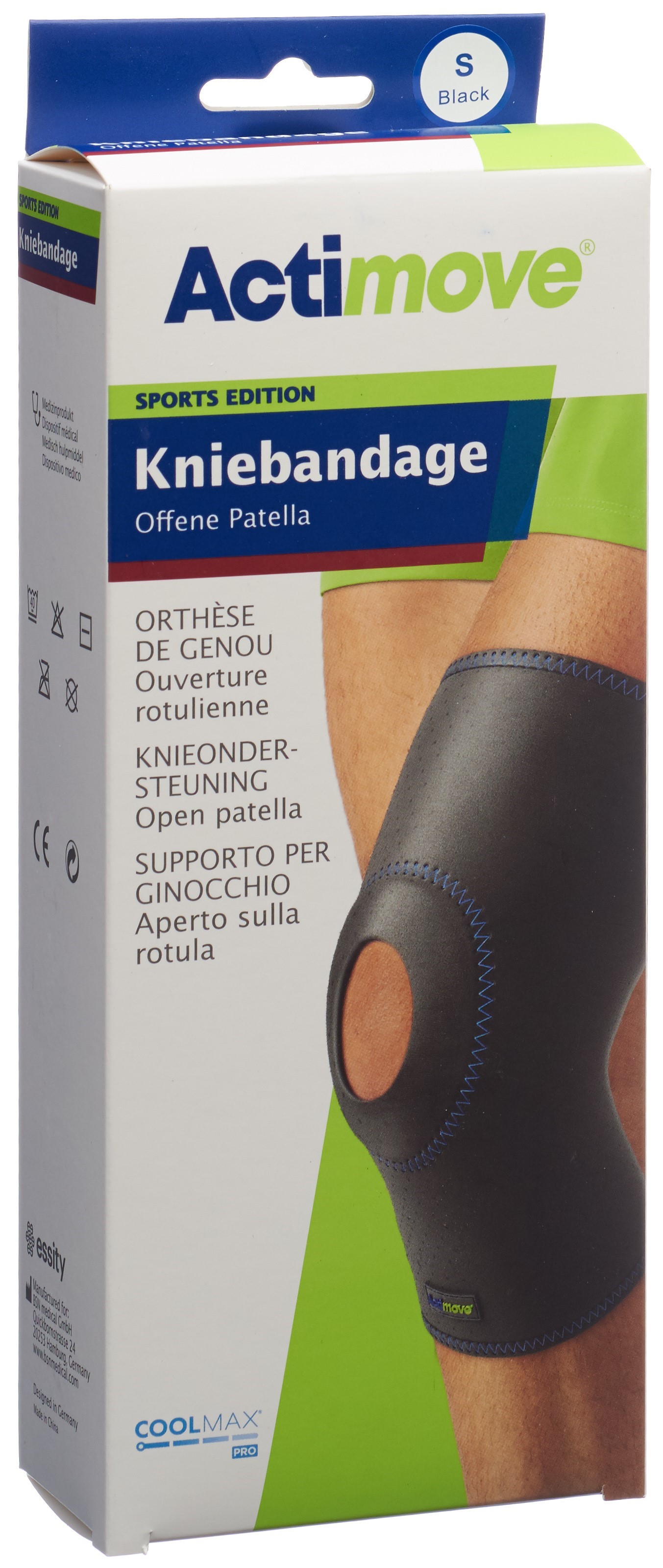 Actimove Sport Kniebandage S offene Patella
