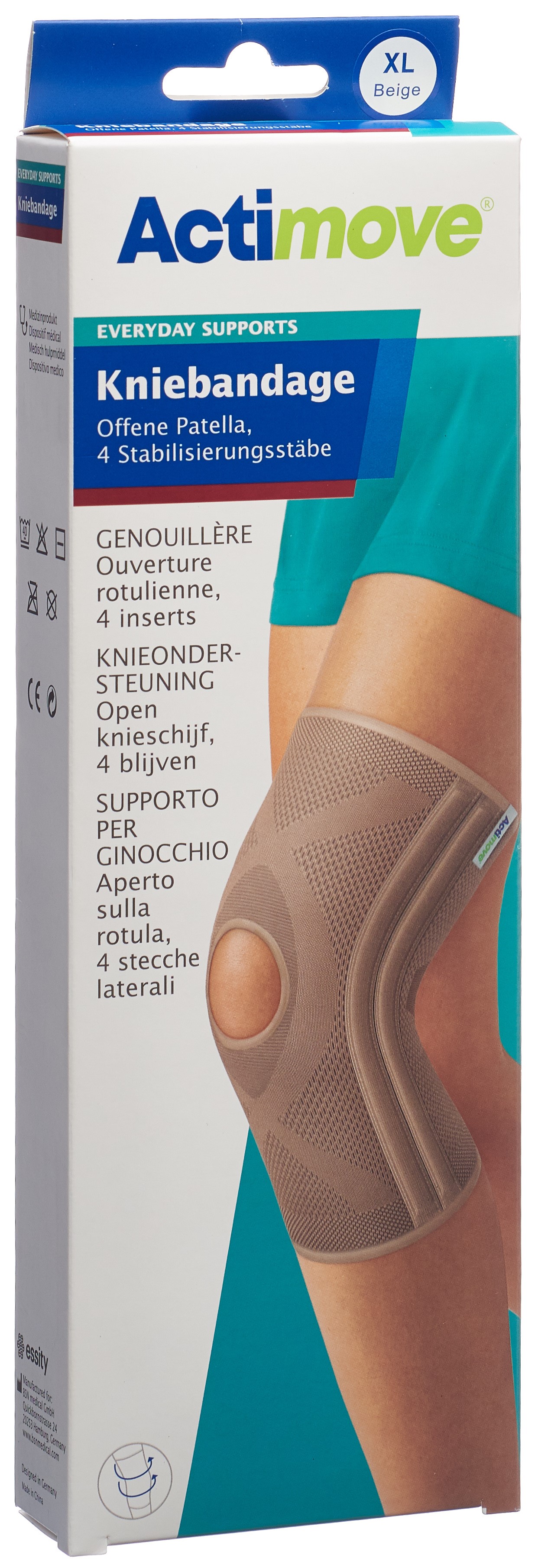 Actimove Everyday Support Kniebandage XL offene Patella
