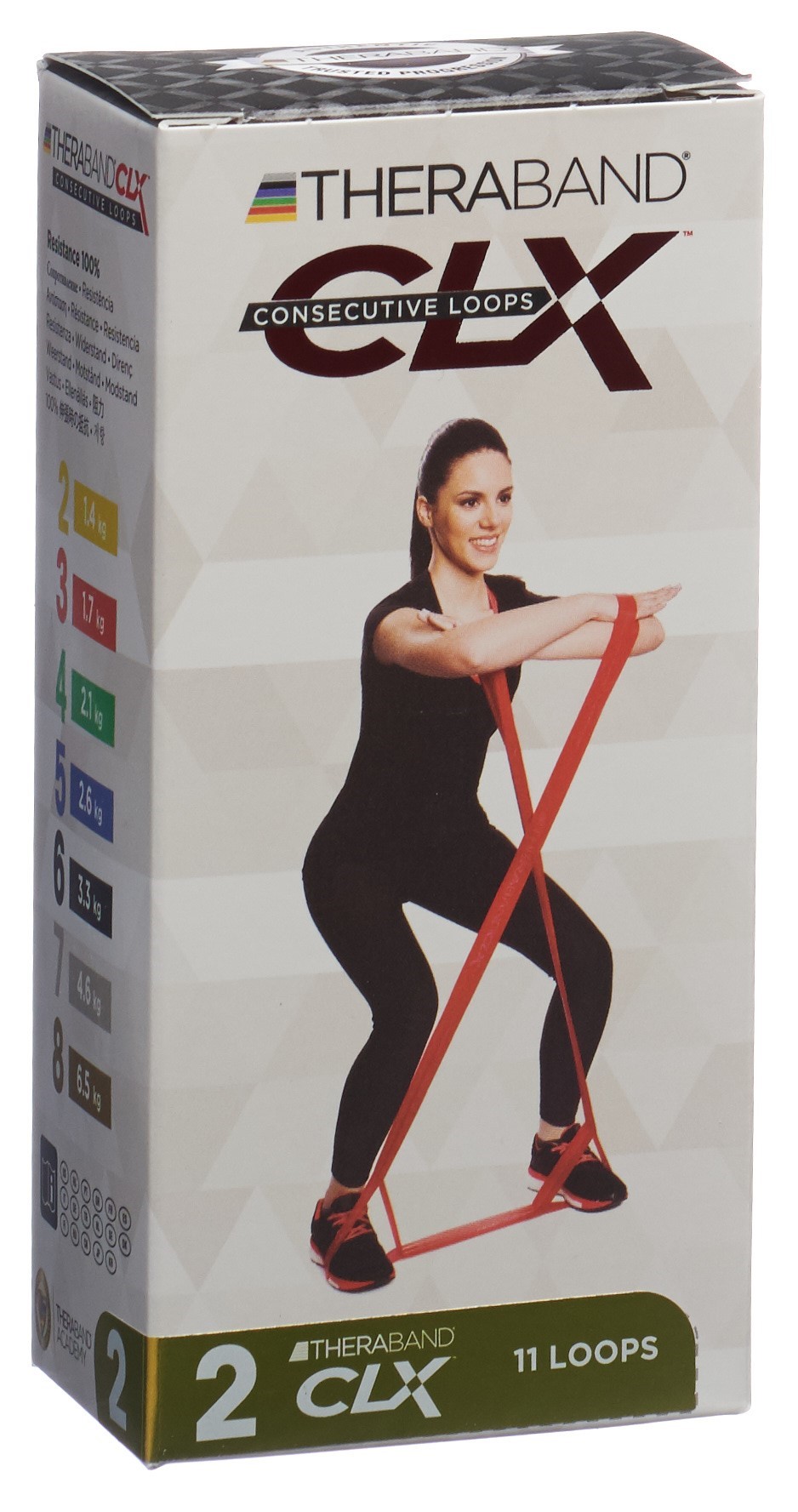 TheraBand CLX11 Loops individual 1.4kg gelb dünn Senioren Kinder