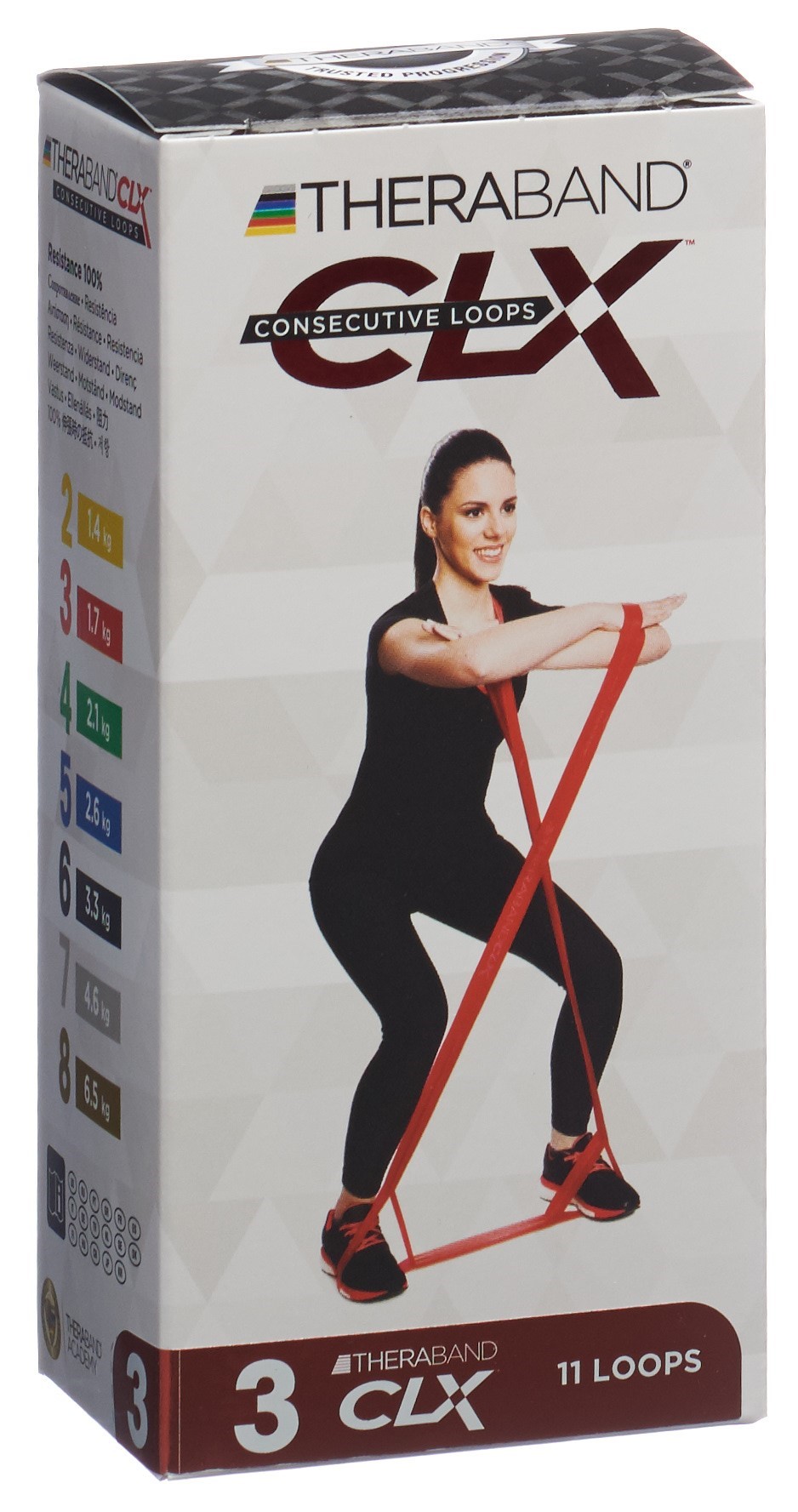 TheraBand CLX11 Loops individual 1.7kg rot mittelstark untrainierte Frauen Jugendliche