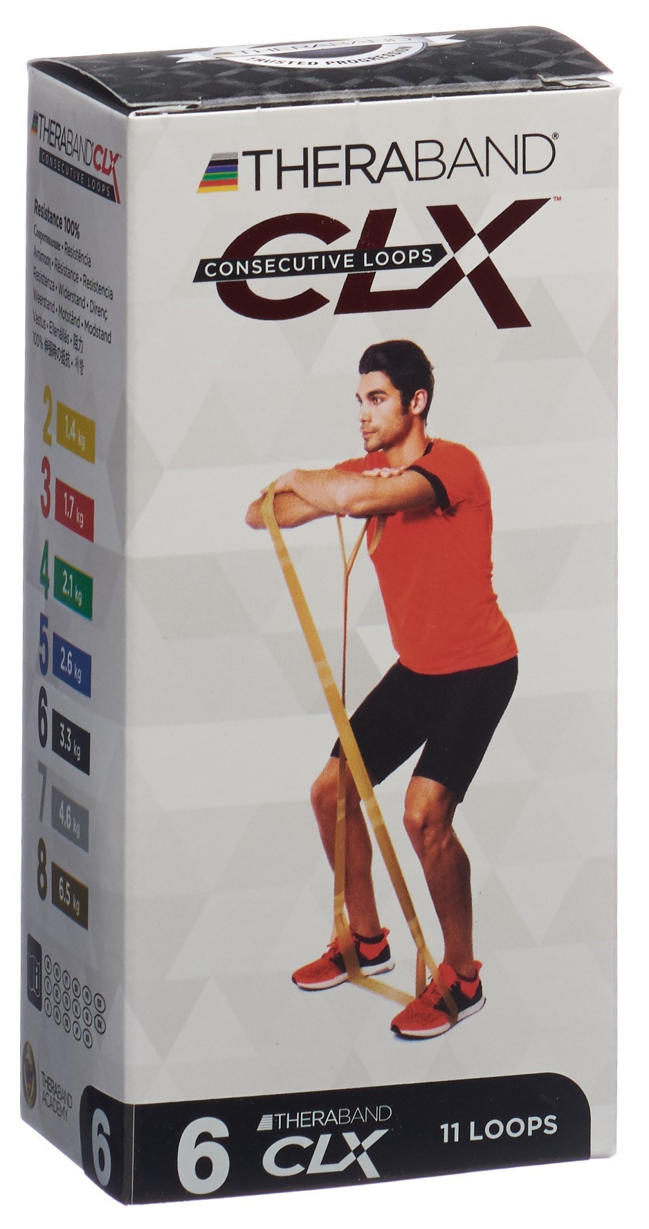 TheraBand CLX11 Loops individual 3.3kg schwarz spezialstark gut trainierte Männer sehr gut trainierte Frauen