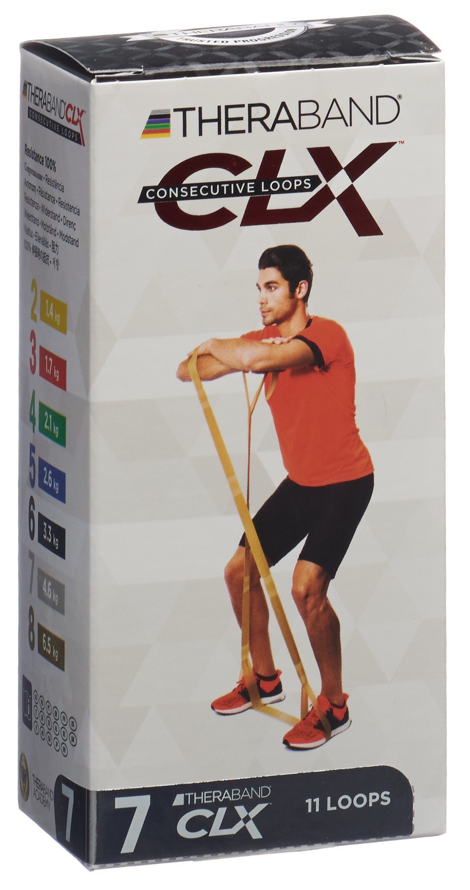TheraBand CLX11 Loops individual 4.6kg silber superstark sehr gut trainierte Männer