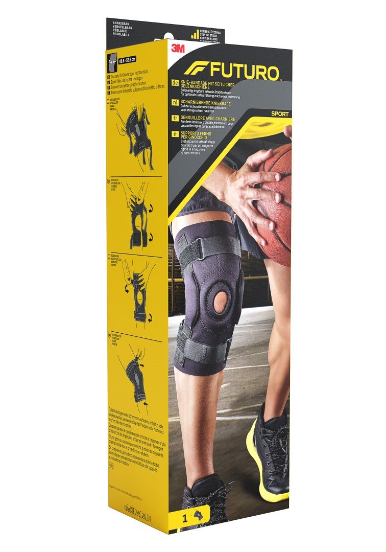 3M FUTURO Knie-Bandage mit seitlicher Gelenkschiene anpassbar