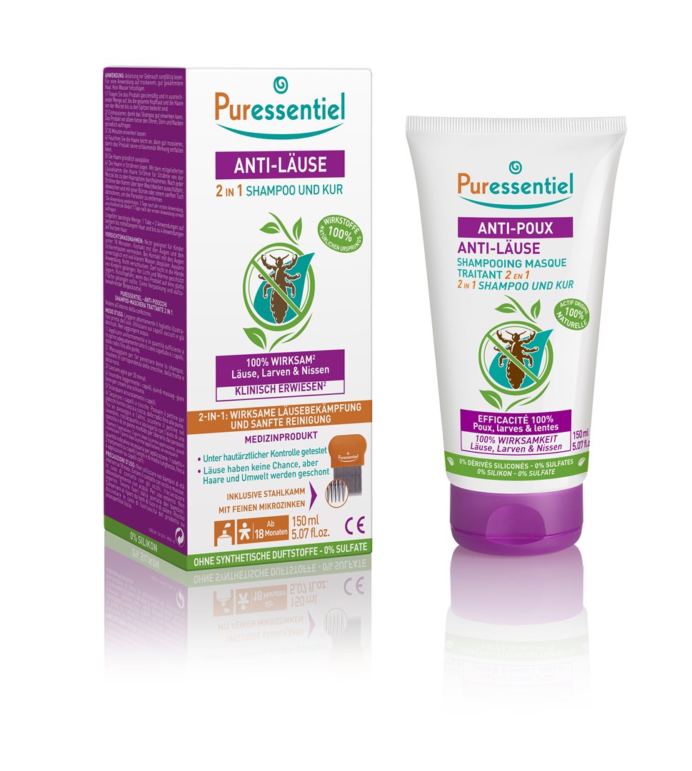 Puressentiel Anti-Läuse-Shampoo-Maske 2-in-1 +Kamm