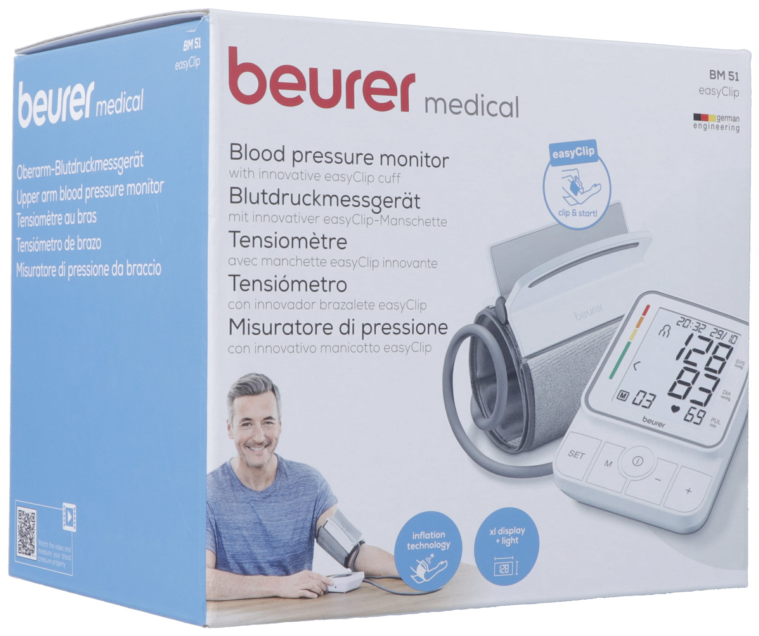 beurer Blutdruckmessgerät Oberarm BM 51 EasyClip