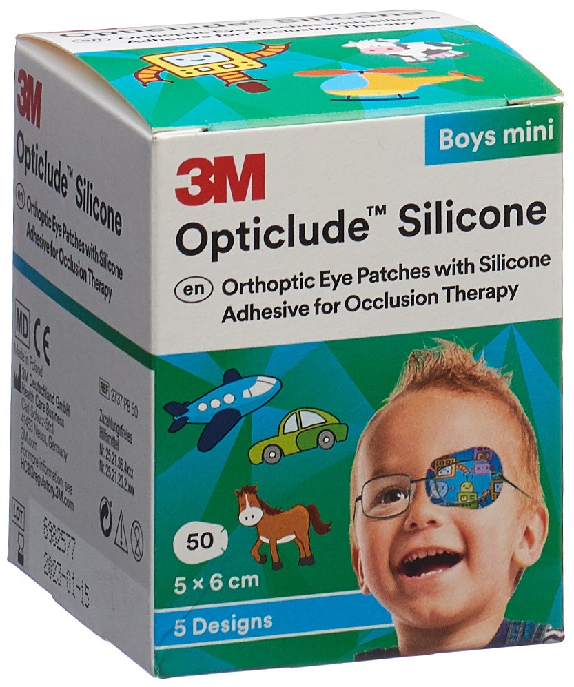 Opticlude Silicone Augenverband 5x6cm Mini Boys