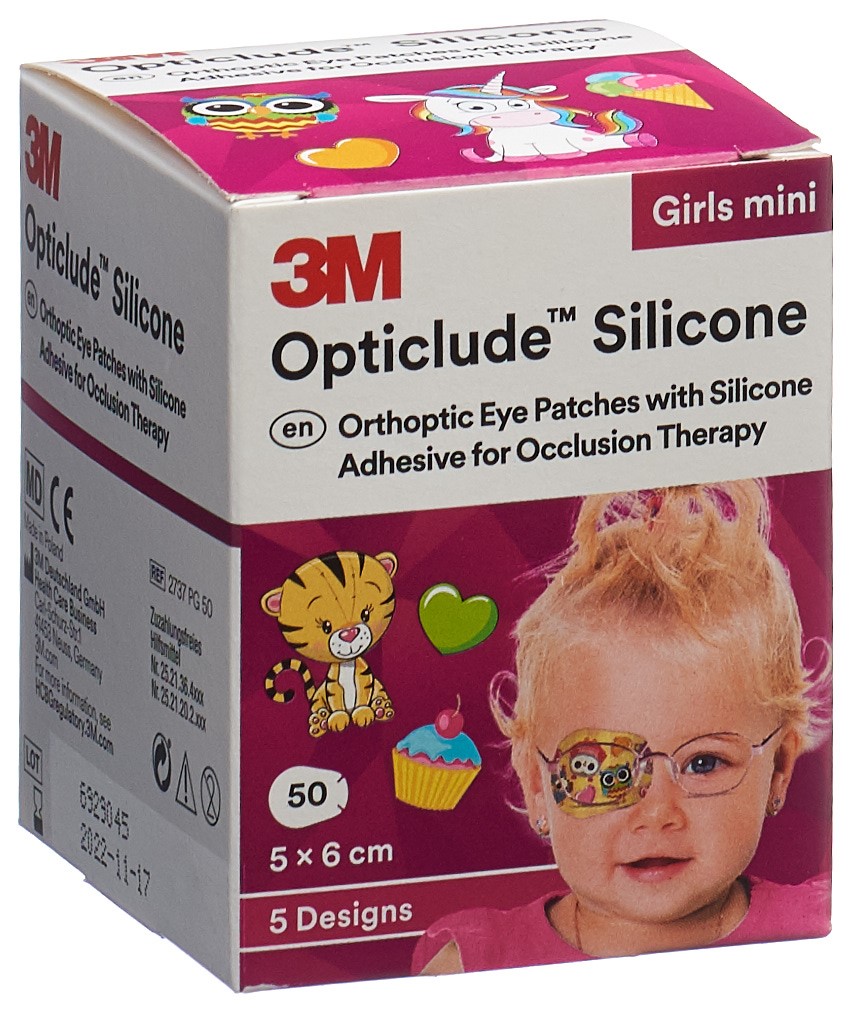 Opticlude Silicone Augenverband 5x6cm Mini Girls