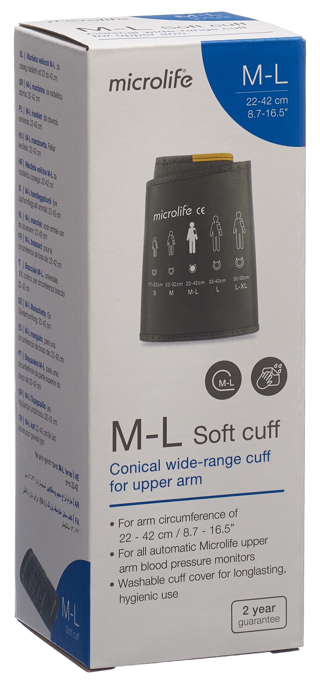 Microlife Soft-Manschette Oberarm M-L 22-42cm anthrazit