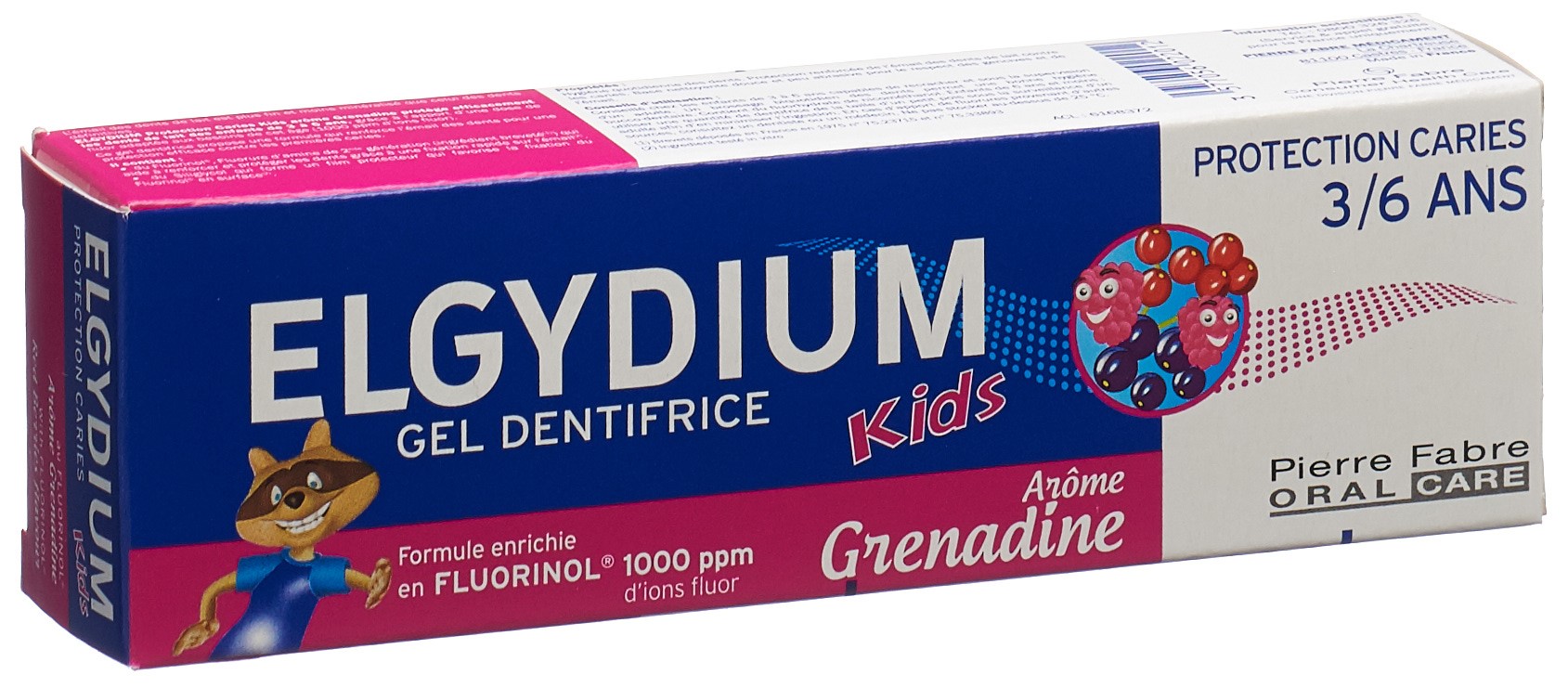 ELGYDIUM Kids rote Beeren 3-6 Jahre Zahnpasta Zahnpasta