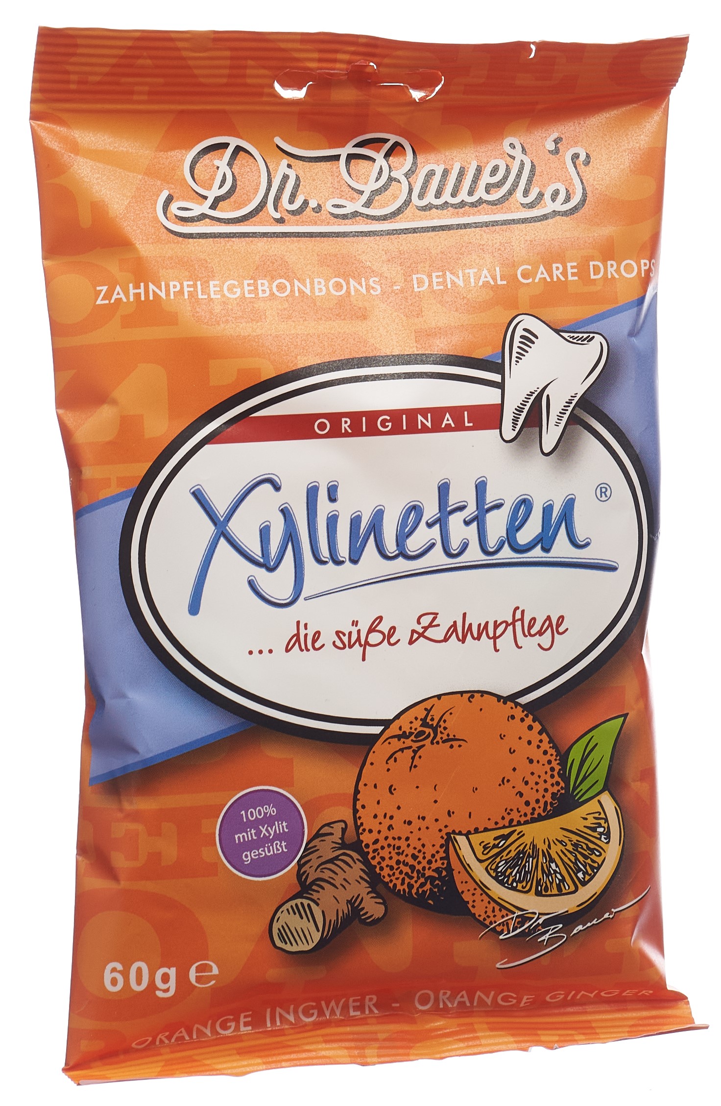 Dr. Bauer's Xylinetten Zahnpflege Orange Ingwer