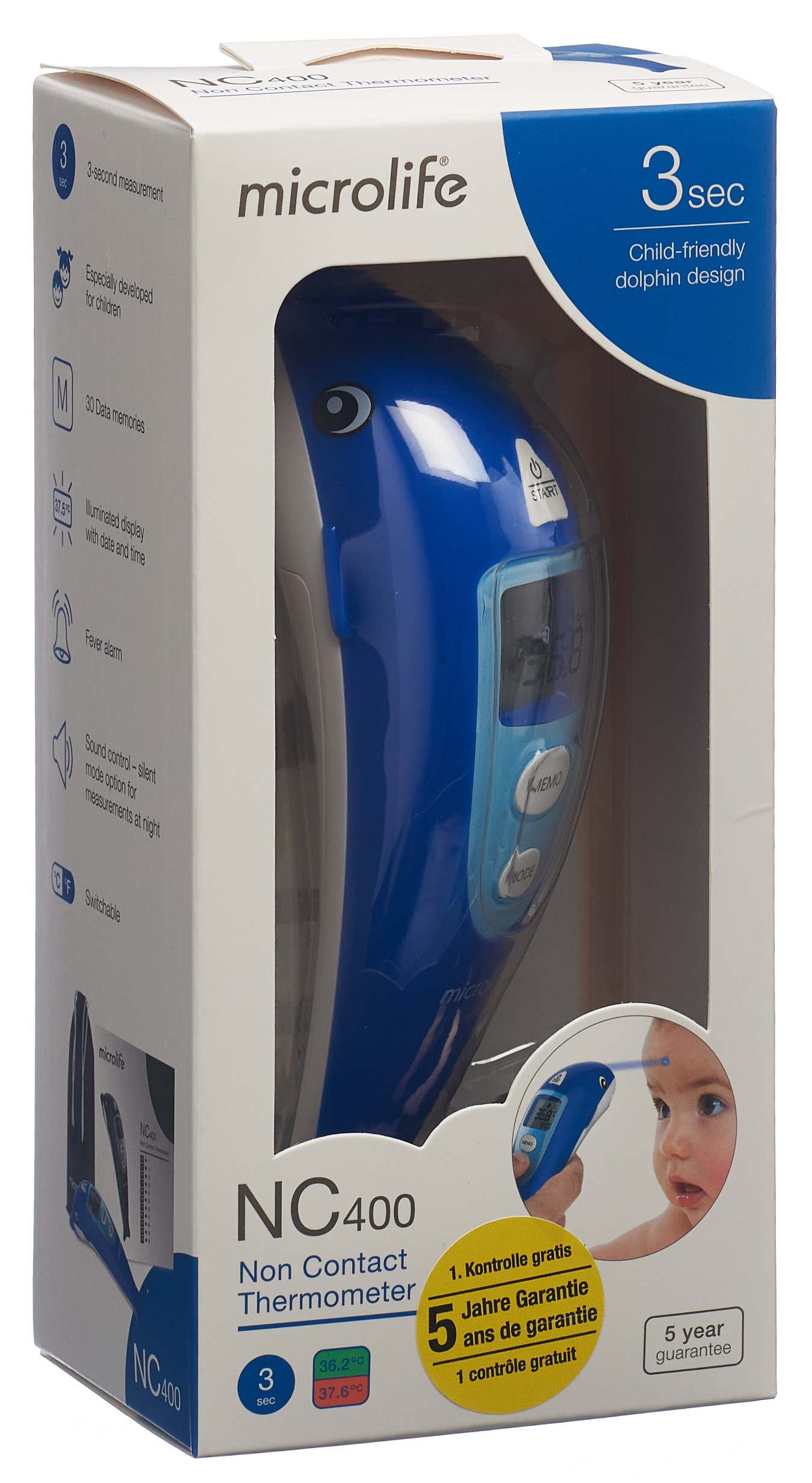 Microlife non-contact Thermometer NC400 Kinder