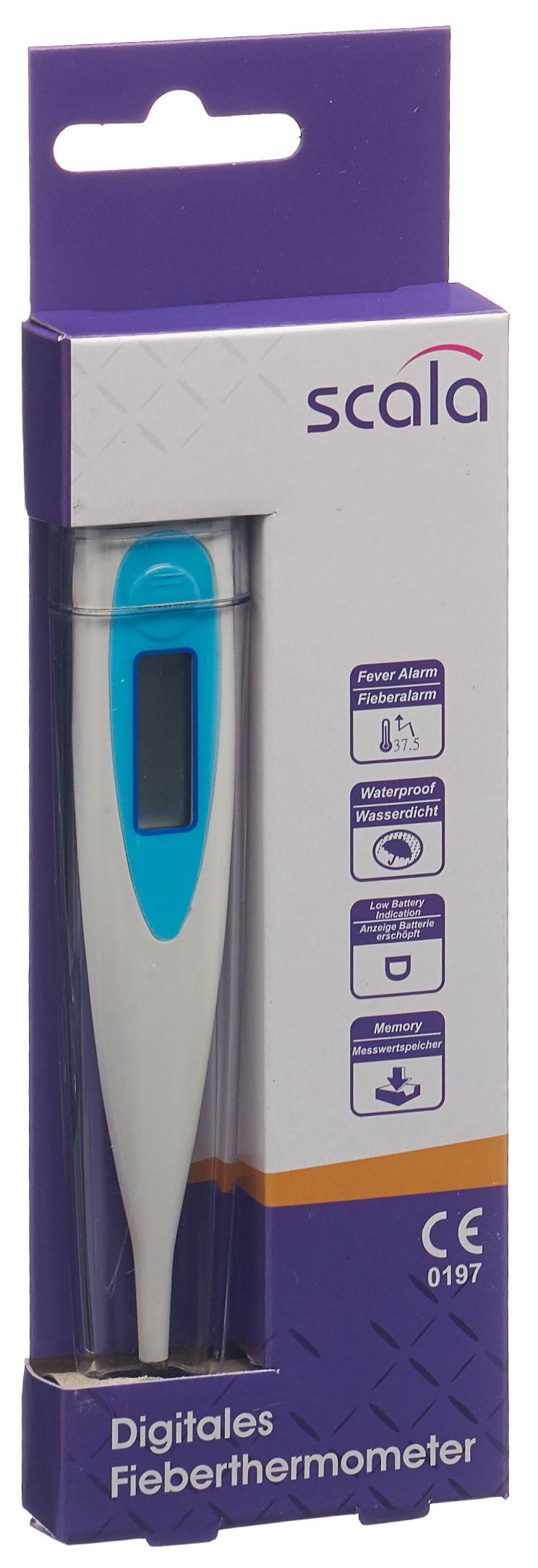 scala Digital Thermometer SC 17 basic blau