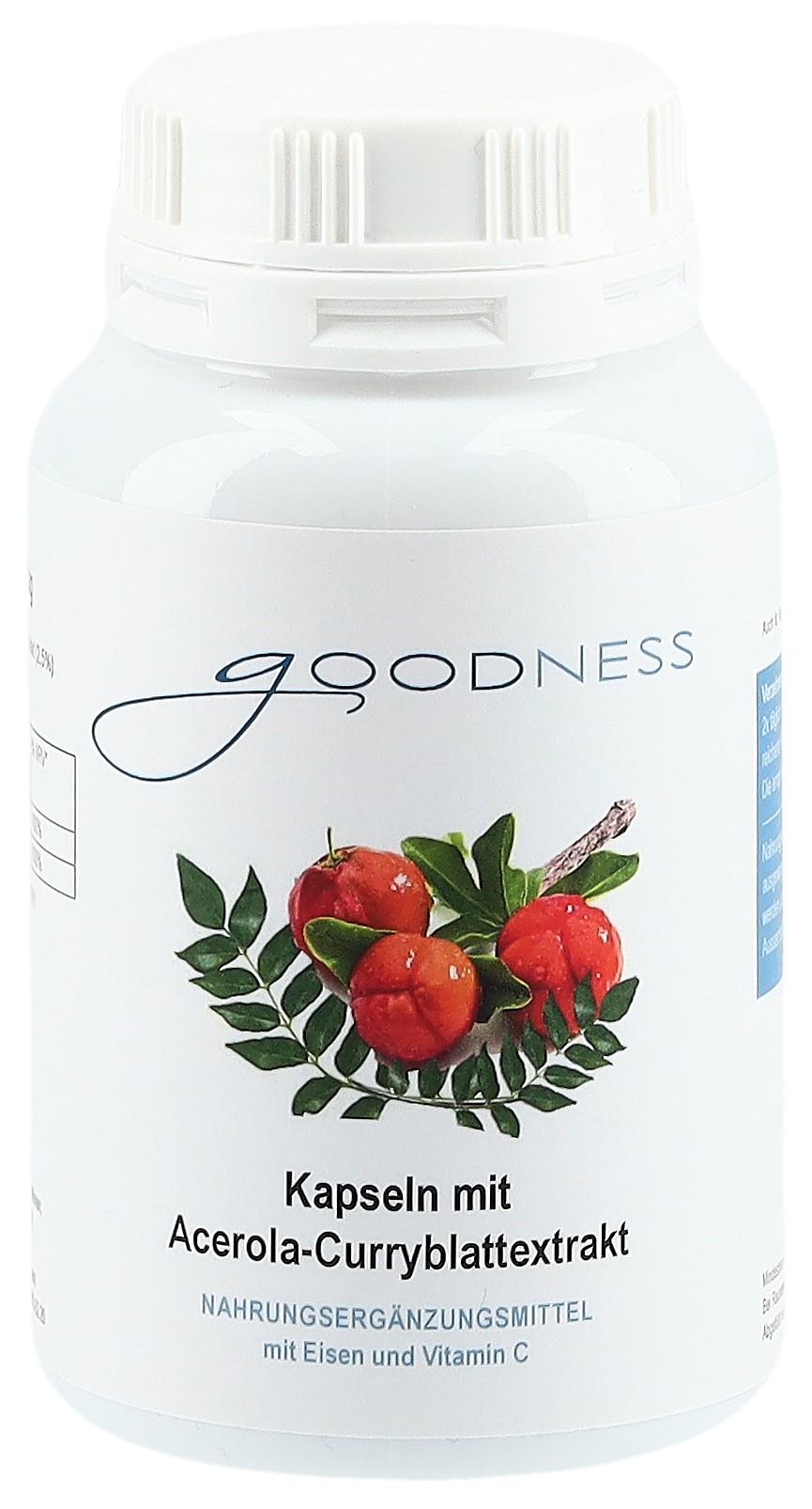 Goodness Eisen mit Vitamin C Kapseln aus natürlichen Rohstoffen Kapsel 600 mg