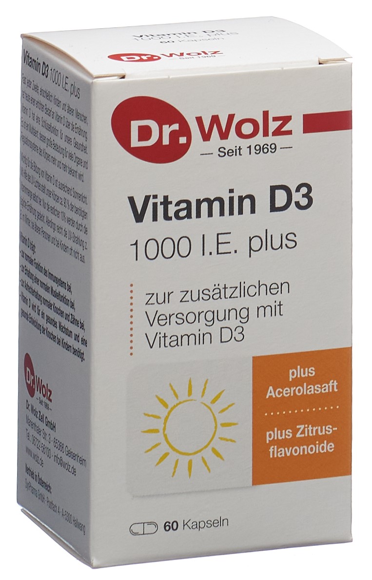 Dr. Wolz Vitamin D3 1000 I.E. plus Kapsel