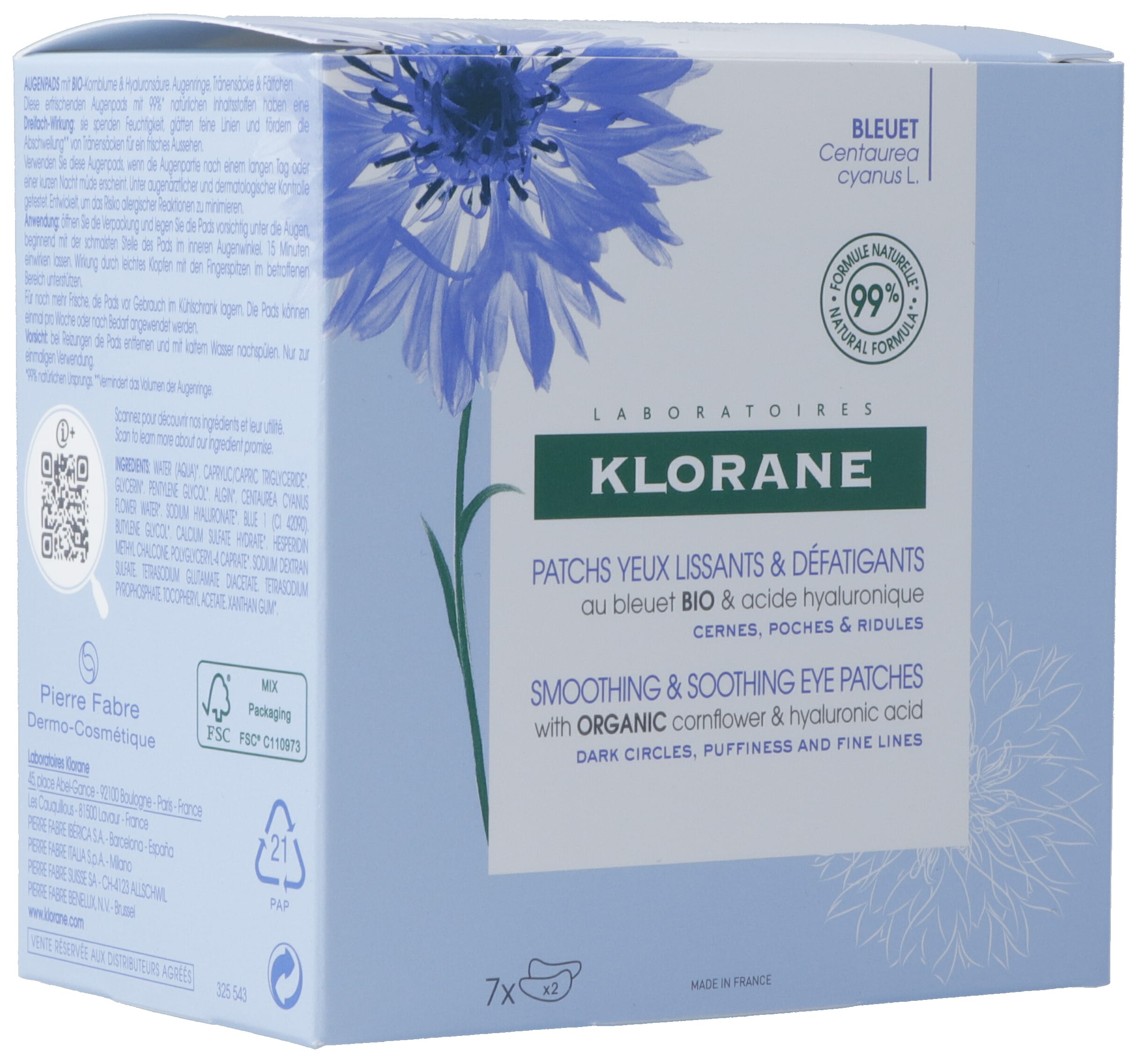Klorane Bleuet Pad Augenregion
