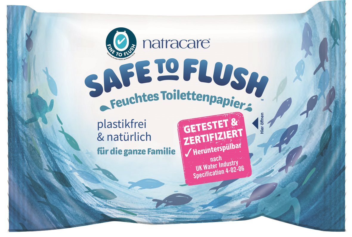 Natracare Toilettenpapier feucht Safe to Flush