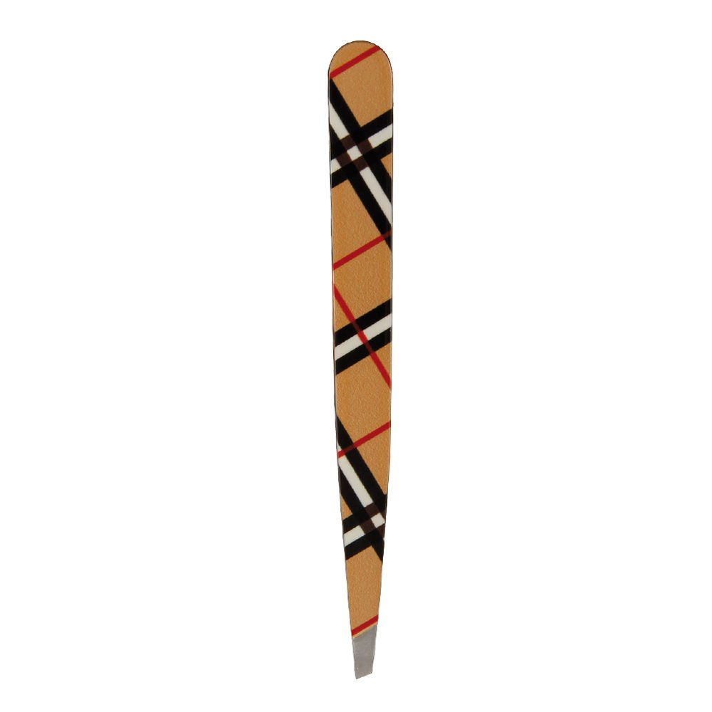 Hausmann Pinzette schräg Karo Design beige