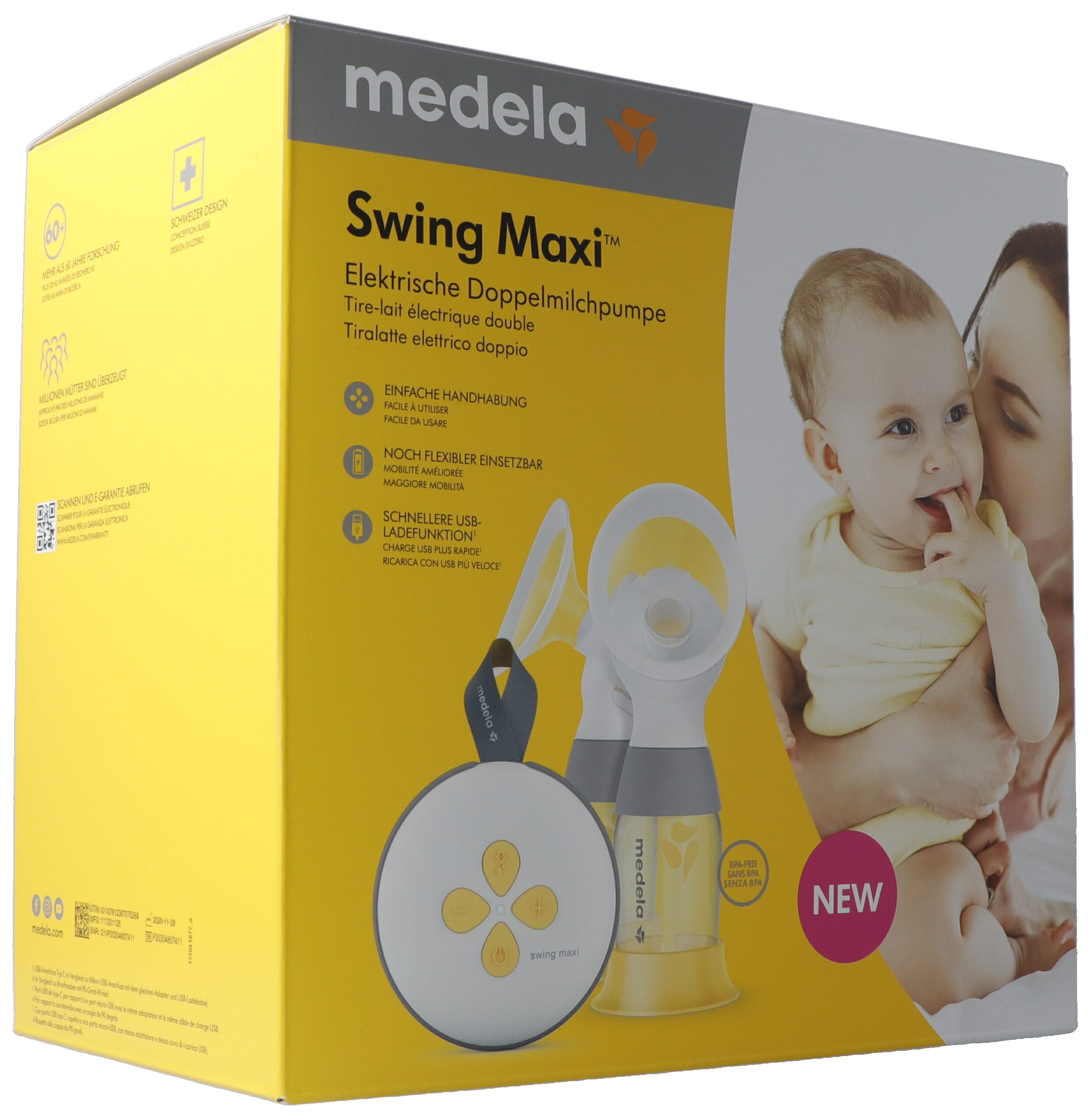 medela Swing Maxi elektrische Doppelmilchpumpe