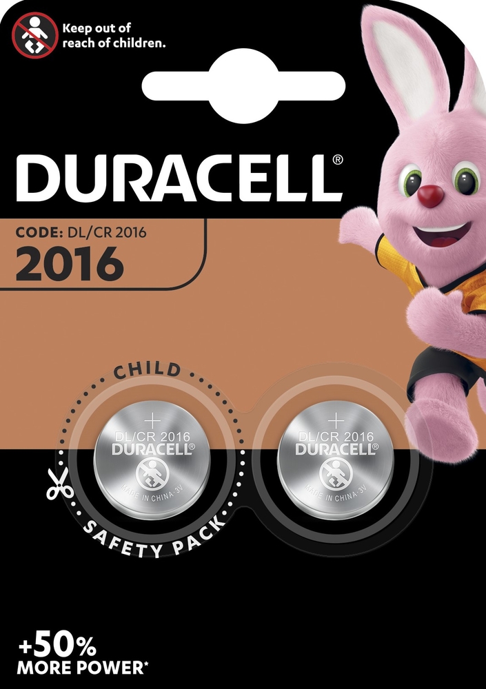 Duracell Batterie CR2016 3V Lithium B2 XL