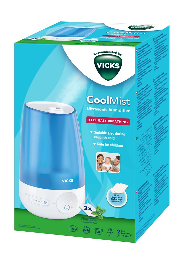 Vicks Mini Kaltluft Ultraschall-Luftbefeuchter VUL565E