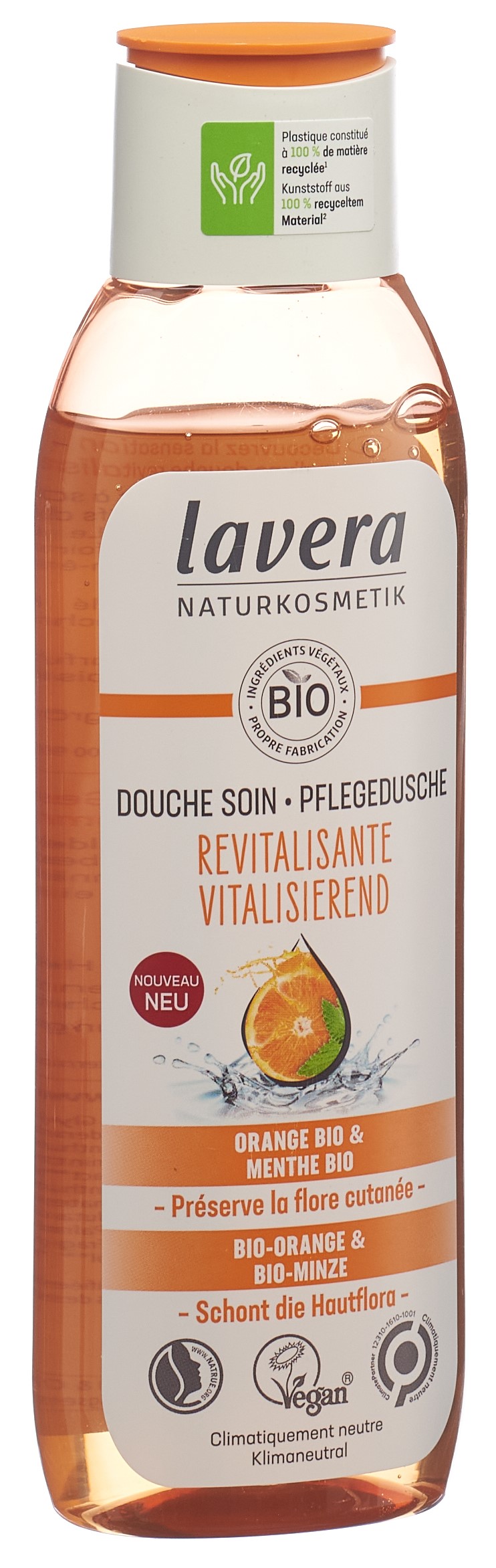 lavera Pflegedusche Vitalisierend Bio Orange & Bio Minze