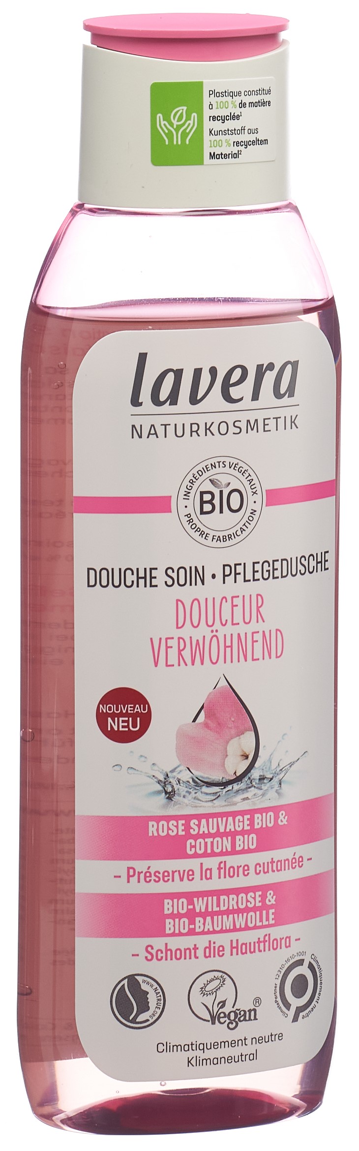 lavera Pflegedusche Verwöhnend Bio Wildrose & Bio Baumwolle