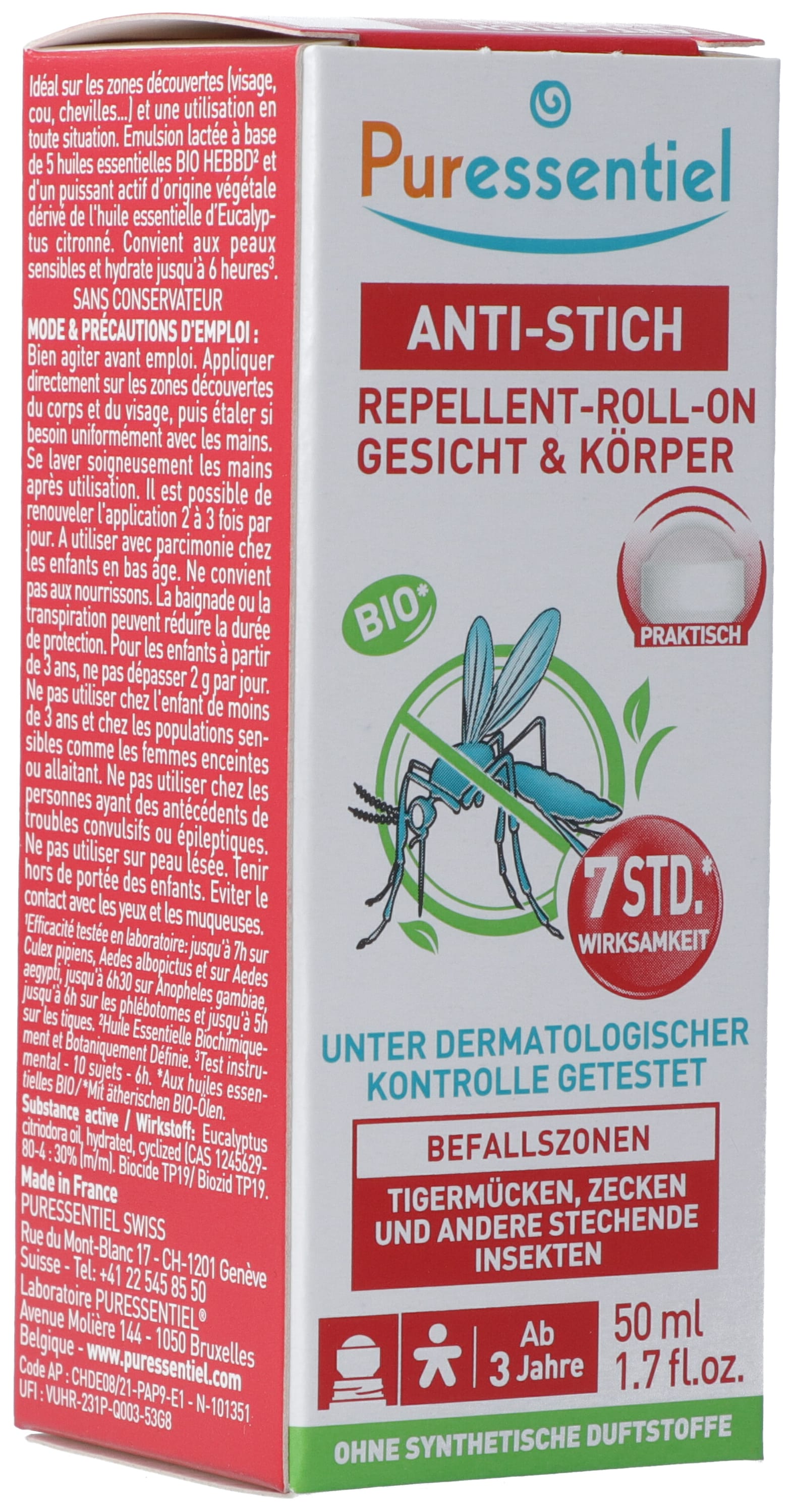 Puressentiel Anti-Stich Abwehrender Roll-on Bio