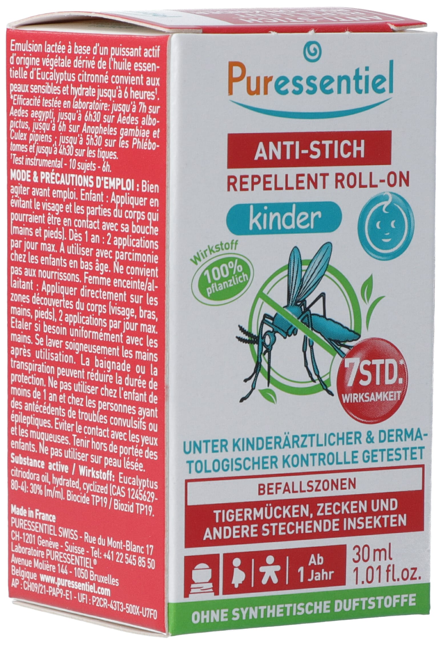 Puressentiel Anti-Stich Abwehrender Roll-on Kinder
