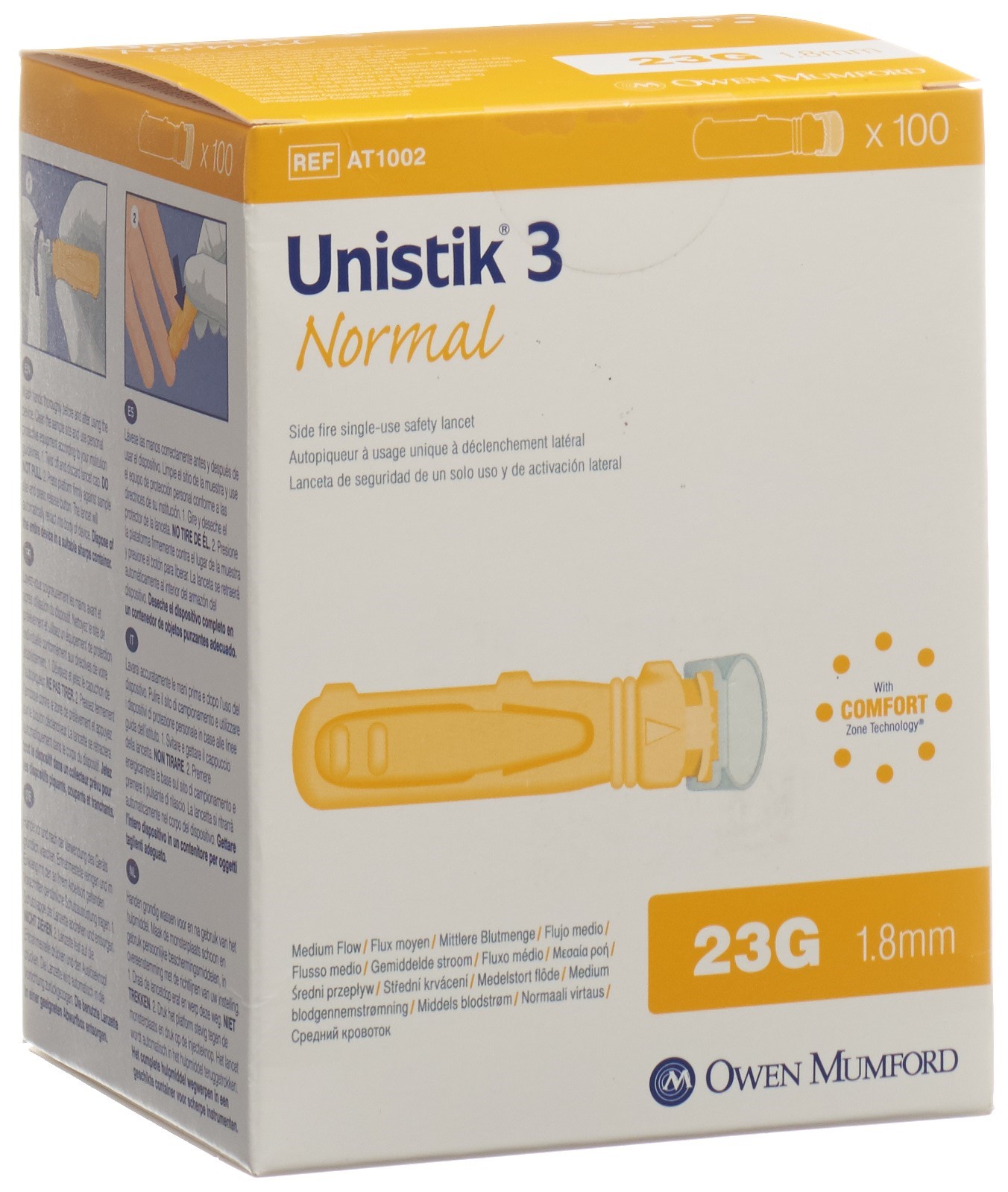 Unistik 3 Sicherheitslanzetten Normal 2G (1.8mm)