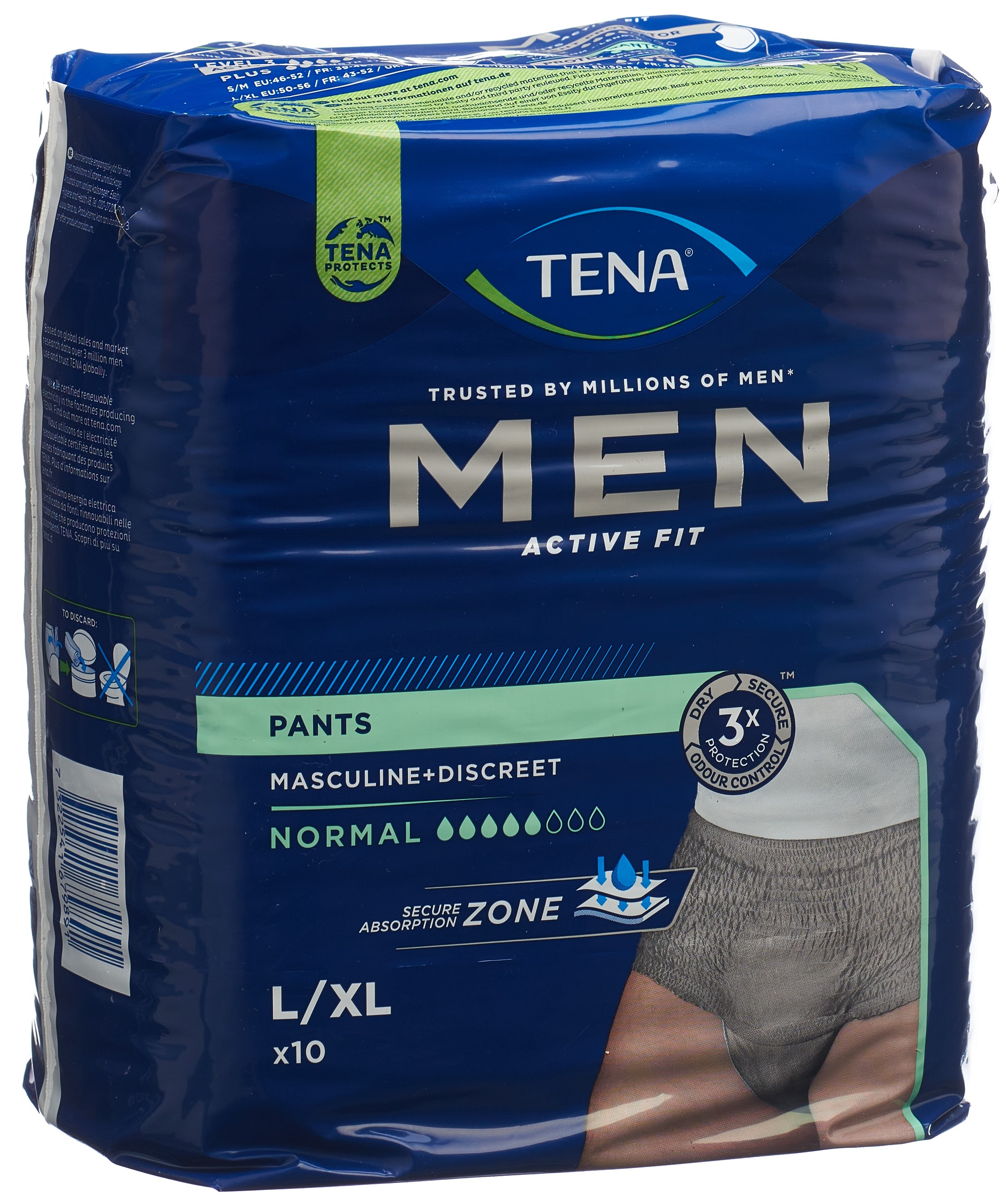 TENA Men Active Fit Pants Normal L/XL