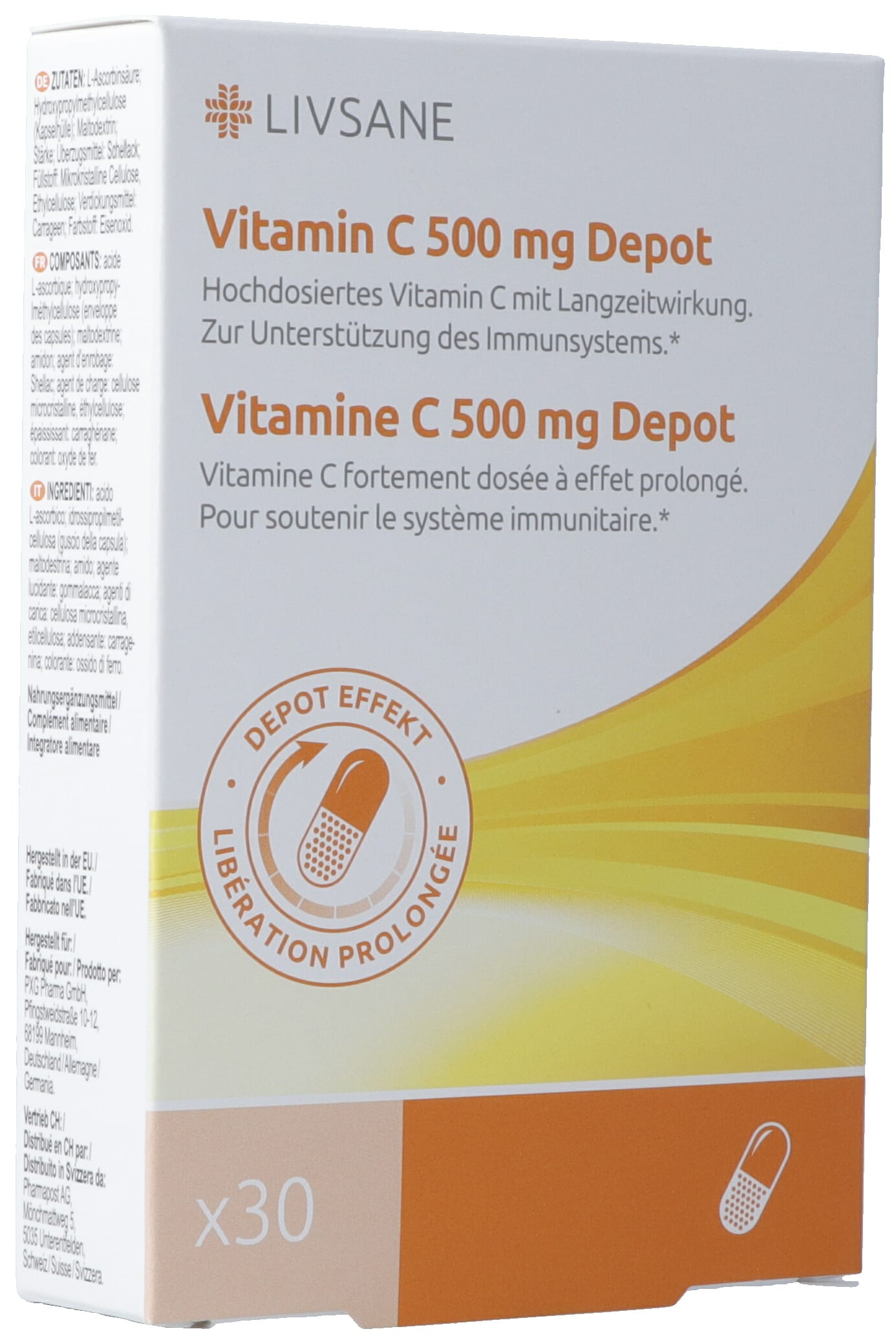 LIVSANE Vitamin C Depot Kapsel 500 mg