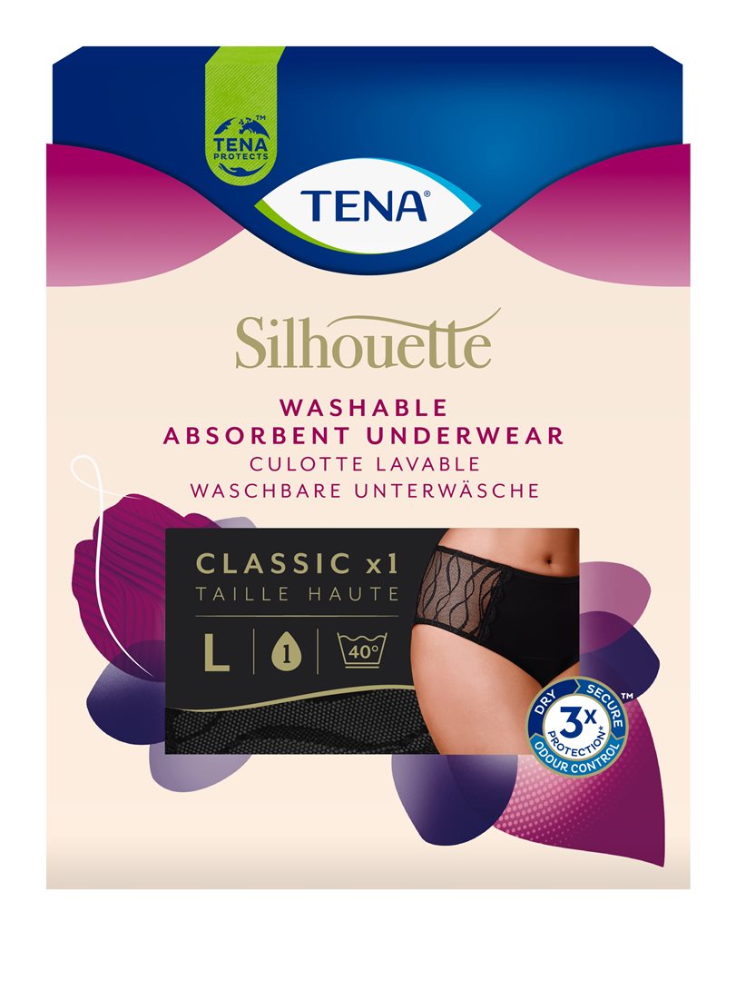 TENA Silhouette Classic Washable Underwear L schwarz