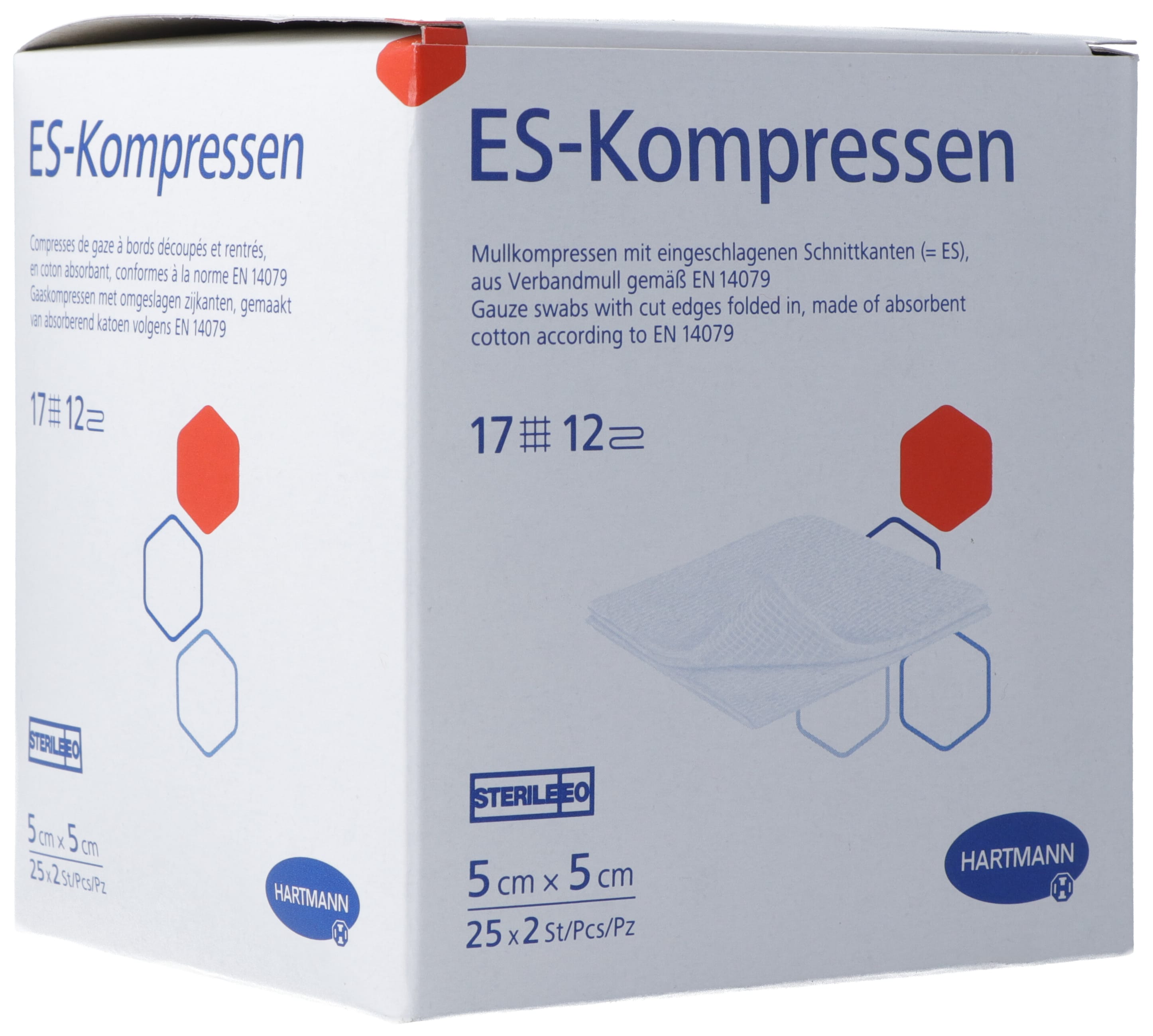 Hartmann ES-Kompresse Typ 17 5x5cm 12fach steril