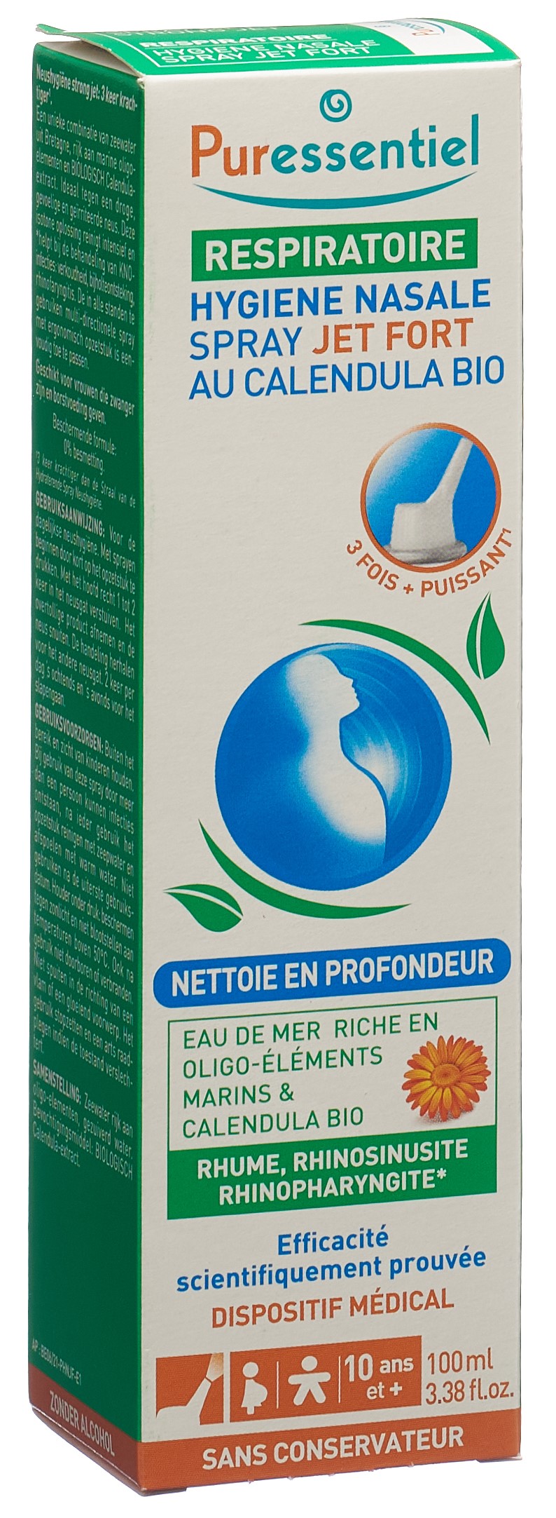 Puressentiel Nasenhygiene Spray mit starkem Sprühstrahl