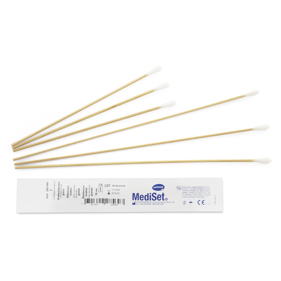 MediSet Wattestäbchen 15cm steril gross