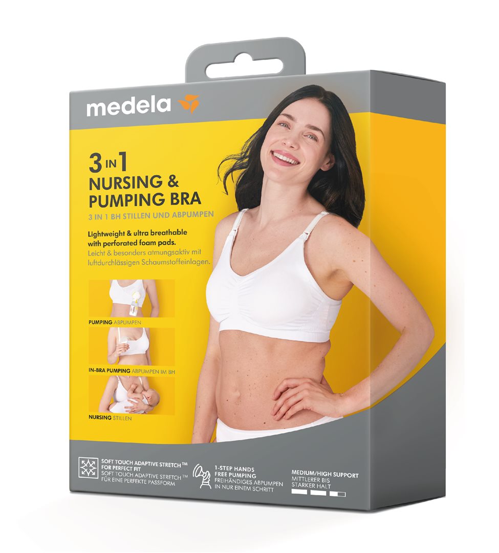 medela 3-in-1 Still- und Abpump-BH S weiss