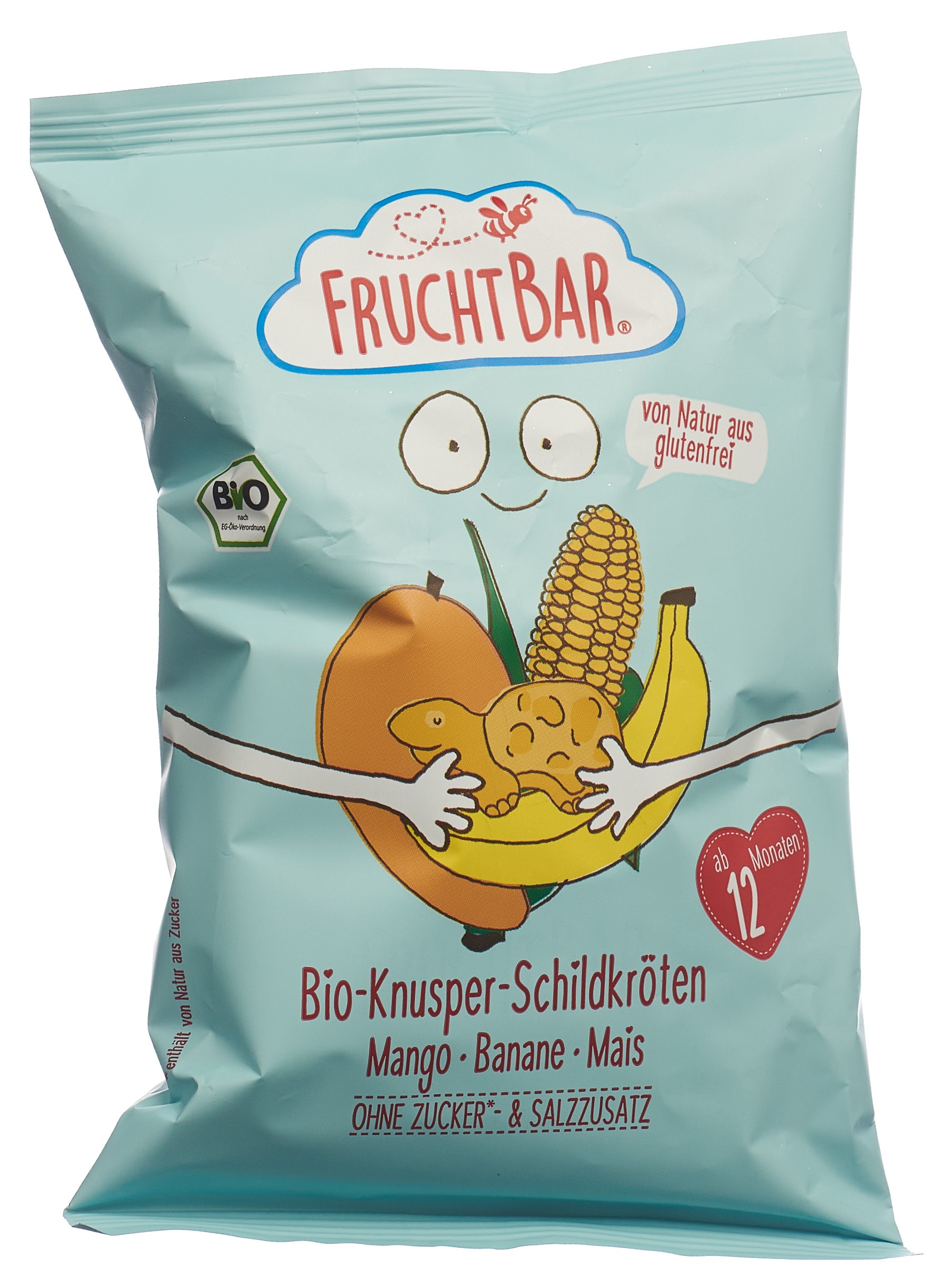 FRUCHTBAR Knusper Schildkröten Bio Mango Banane Mais