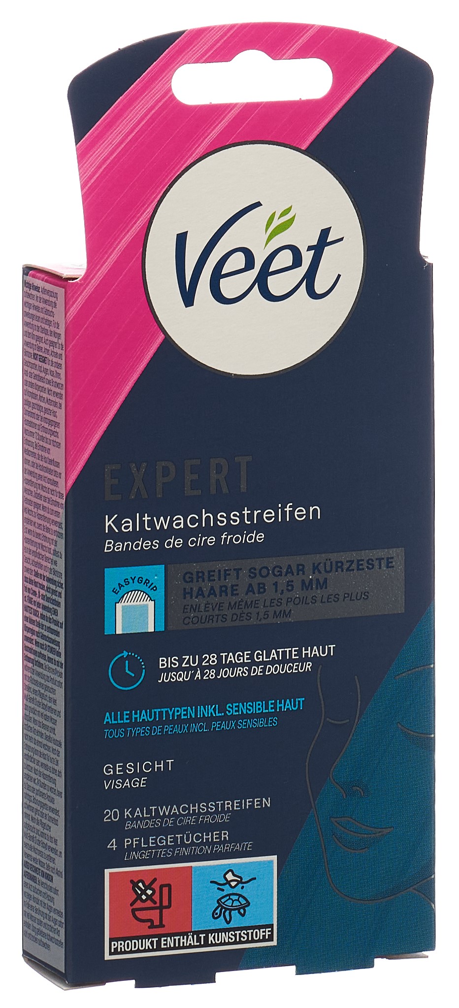 Veet Kaltwachsstreifen Gesicht